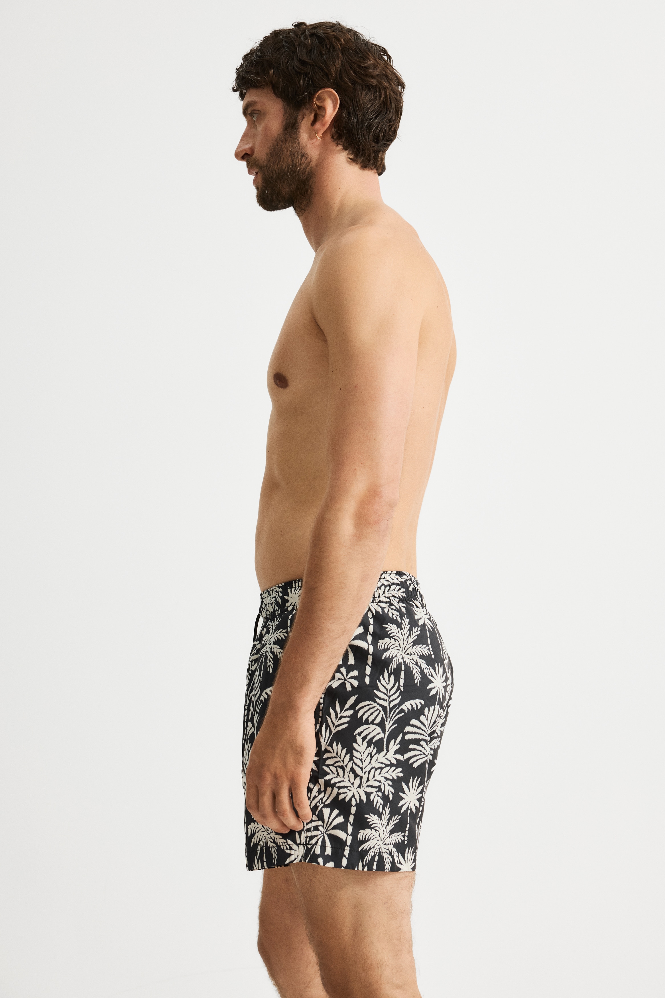 Patterned swim shorts