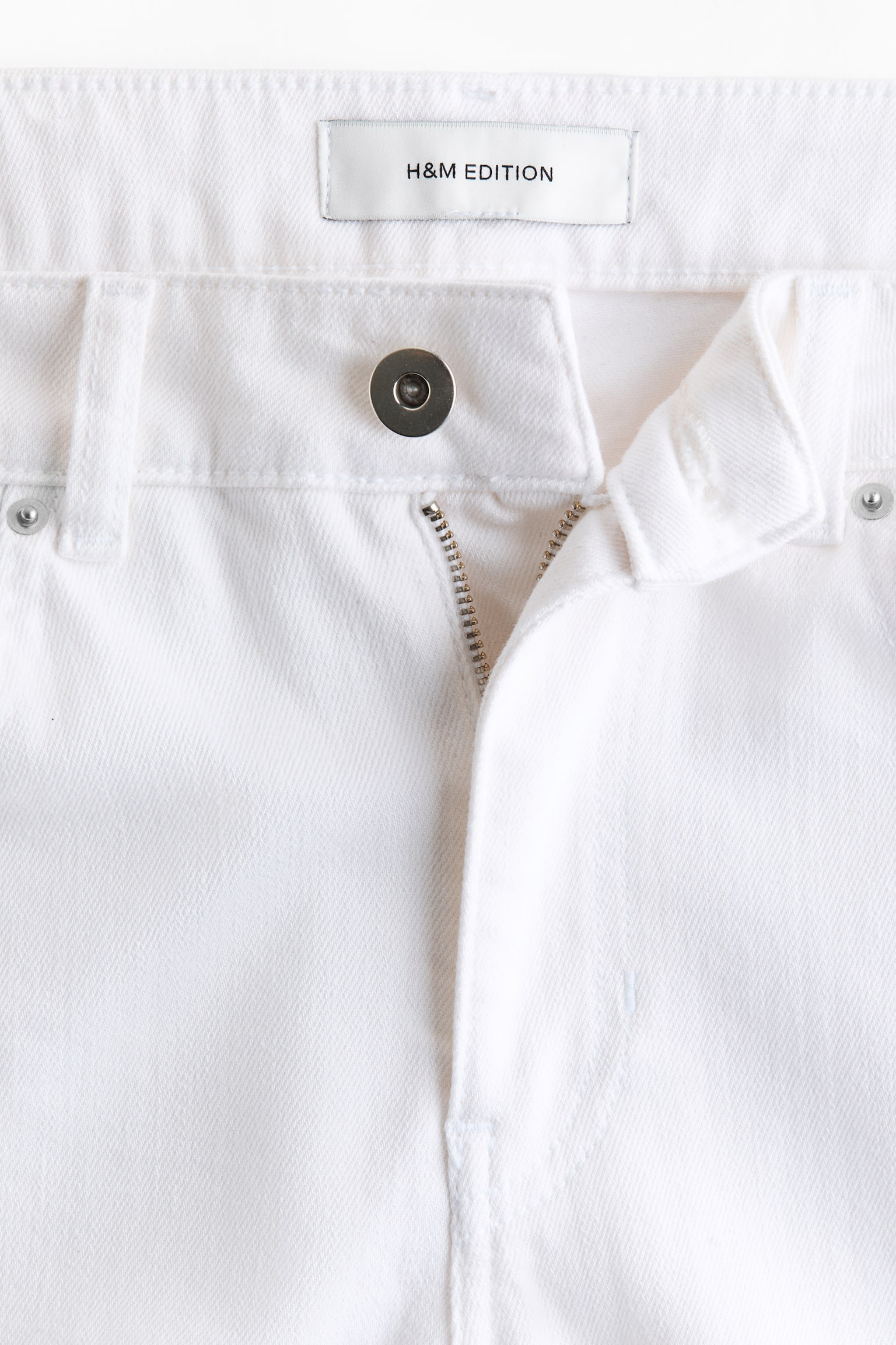 Женские джинсы H&M Slim Regular-Waist, цвет: Белый — фото 6
