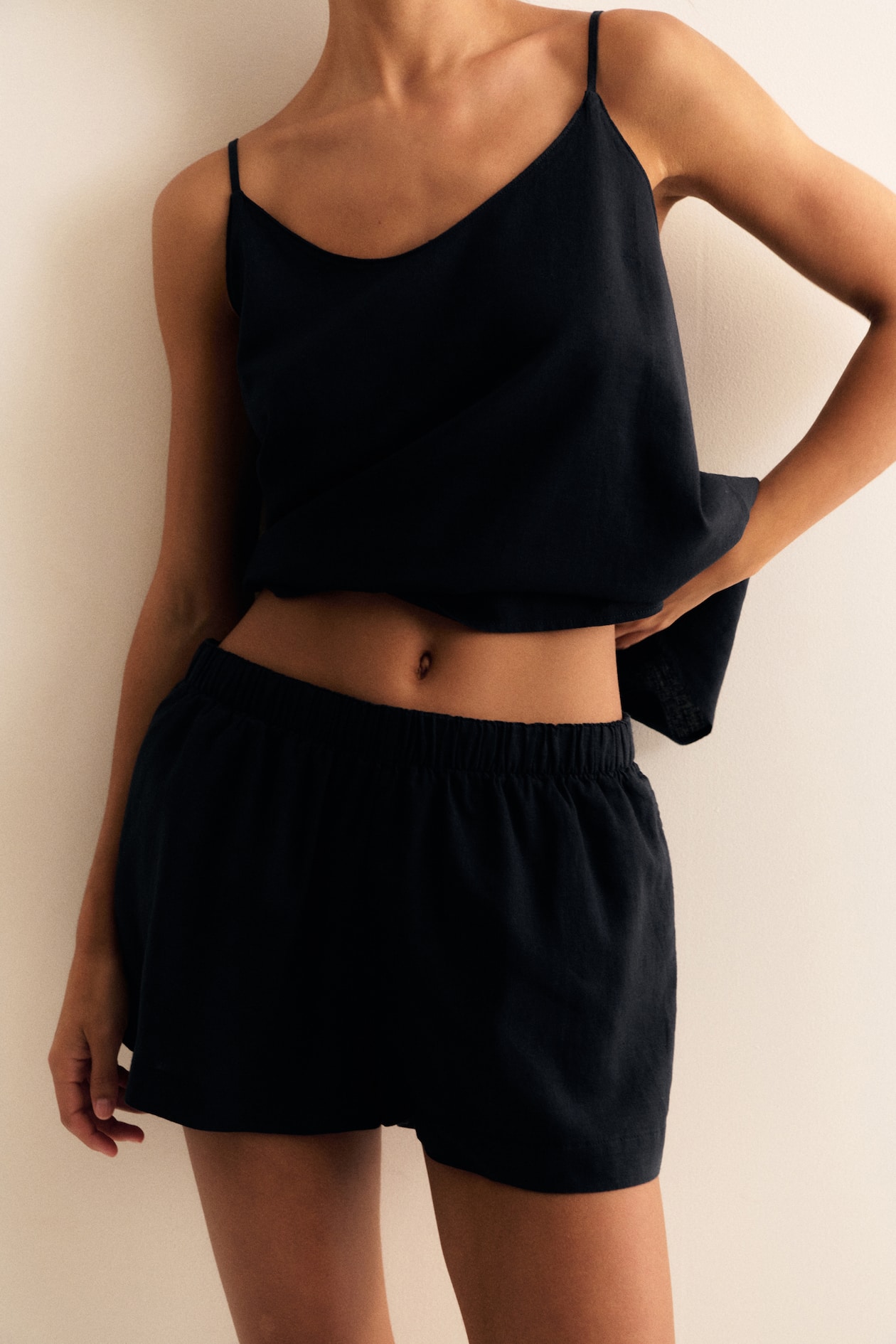 Linen-Blend Shorts - image 5