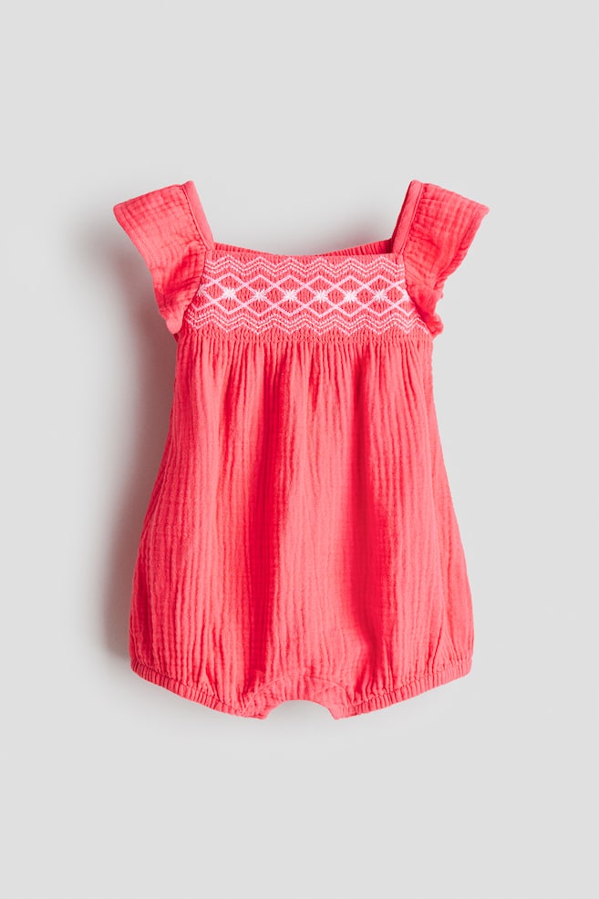 Cotton Romper Suit - Raspberry pink/Pink/floral/Yellow/floral - 1