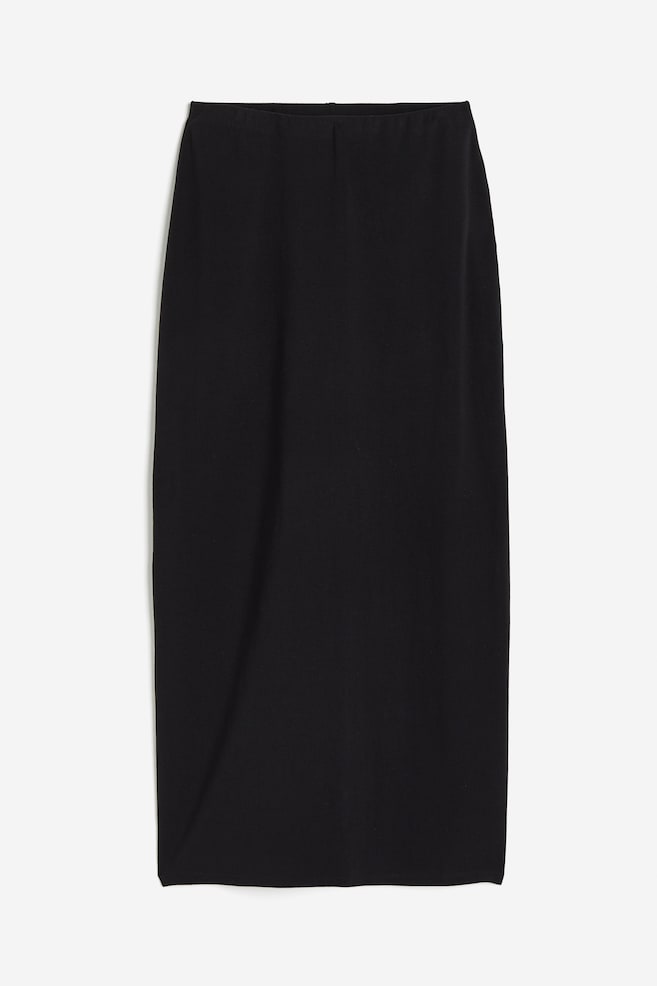 Jersey pencil skirt - Black/Dark grey - 2