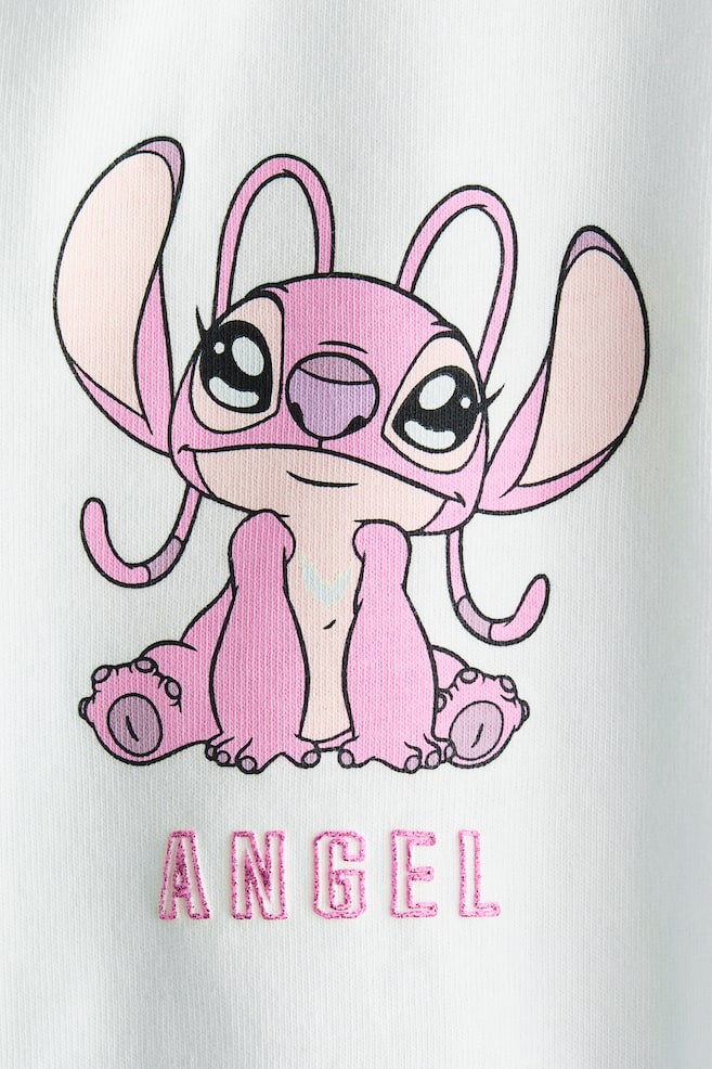 Printed cotton T-shirt - White/Lilo & Stitch/Light grey/Lilo & Stitch/White/Lilo & Stitch/White/Garfield/Red/Hello Kitty/Light pink/Mickey Mouse/White/Mickey Mouse/Purple/SmileyWorld®/Light yellow/SmileyWorld®/Light yellow/My Melody - 2