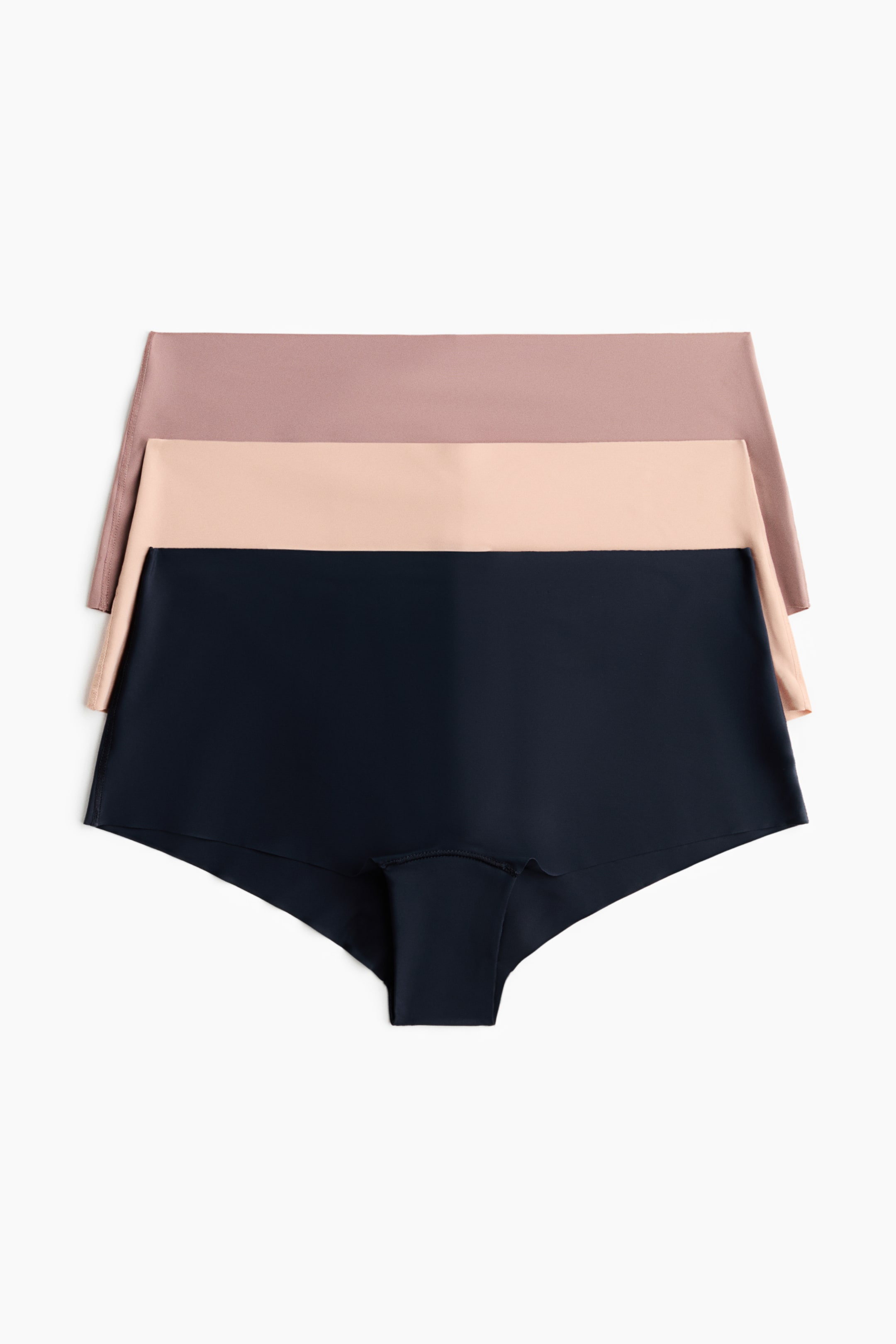 View larger image: 3-pack microfibre shortie briefs - Dark blue/Dusty pink - Ladies | H&M IN 1
