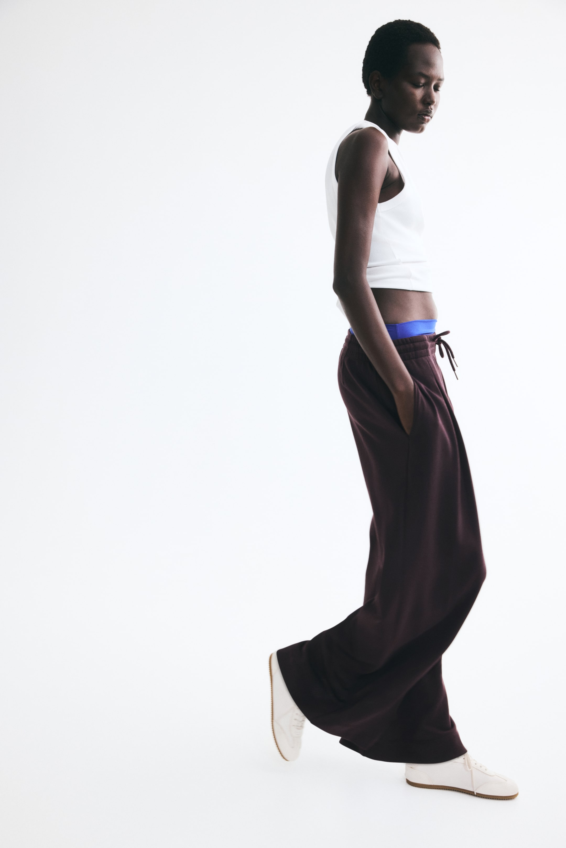 Pleat-Detail Drawstring Pants