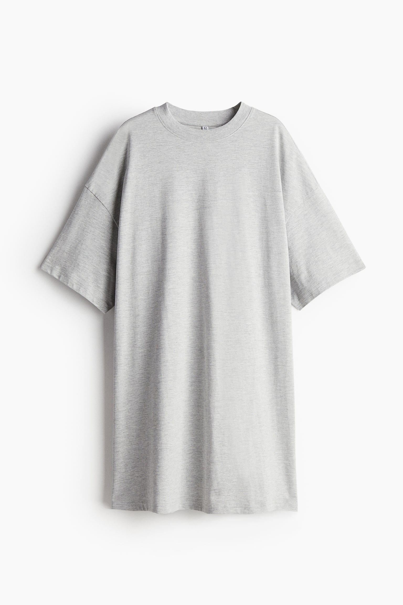 Oversized T-shirt dress - Light grey marl/Black/White/Light beige/Light yellow/Light beige/Light grey/Navy blue/Dark grey/Khaki green - 2