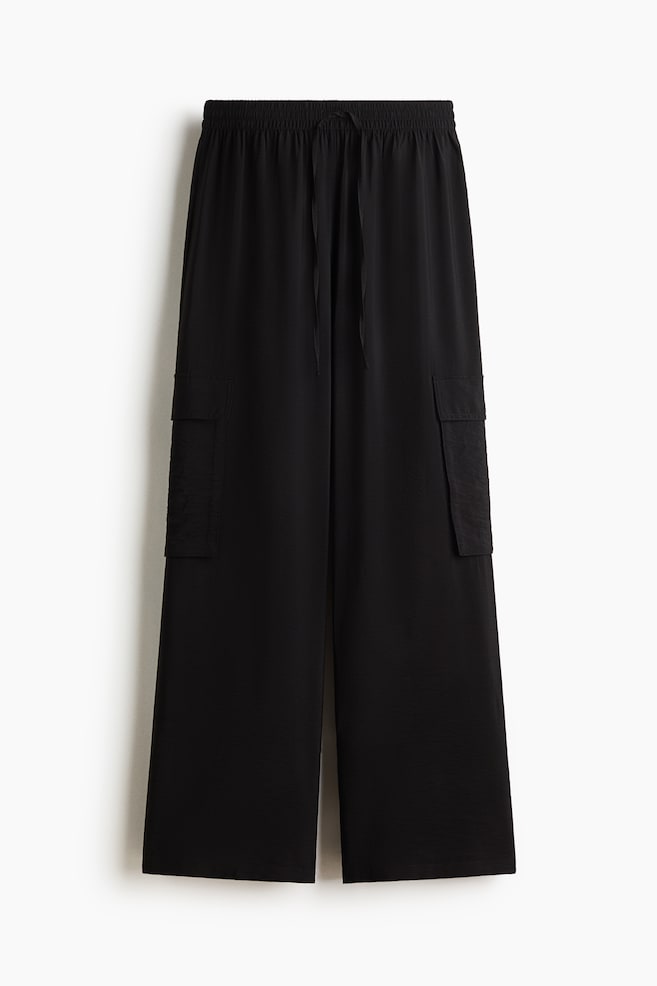 Pantalón cargo ancho - Negro/Verde caqui/Café oscuro - 1