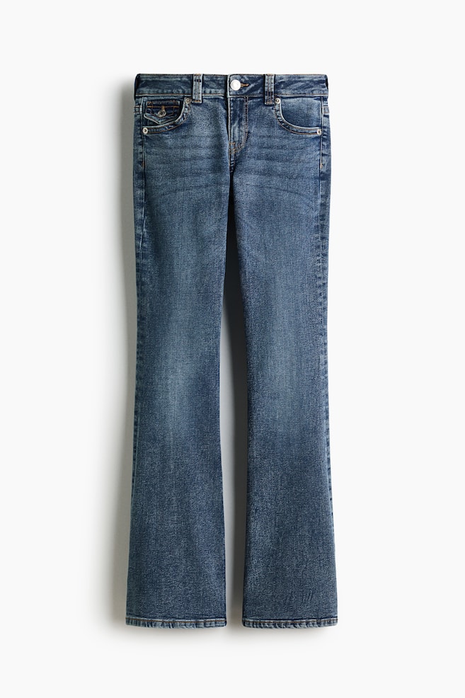 Flared Low Jeans - Denim blue/Dark denim blue/Denim blue - 1