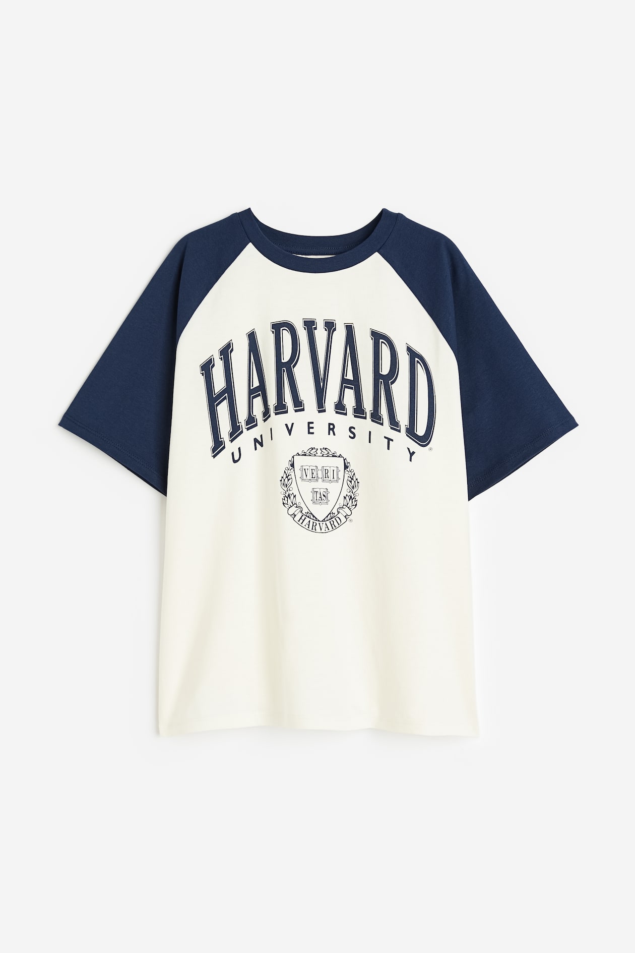 Printed cotton T-shirt White/Harvard University Kids H&M
