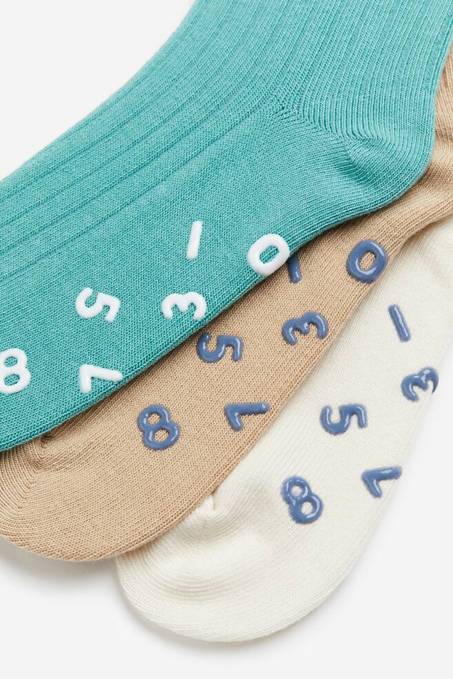 5-pack anti-slip socks - Dark blue/Dusty blue - 2