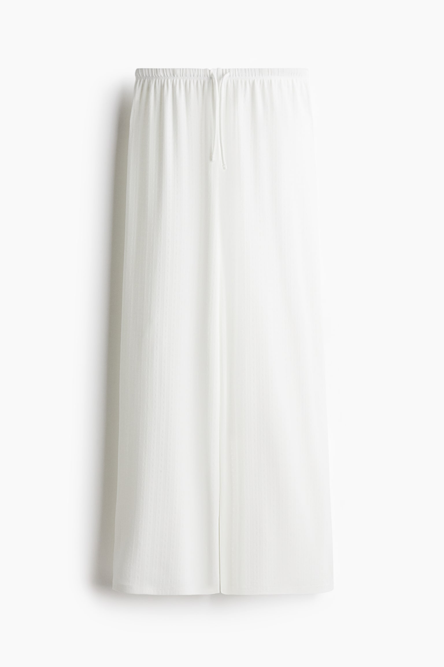 Женские брюки H&M Wide-Leg Drawstring, цвет: Кремовый — фото 1