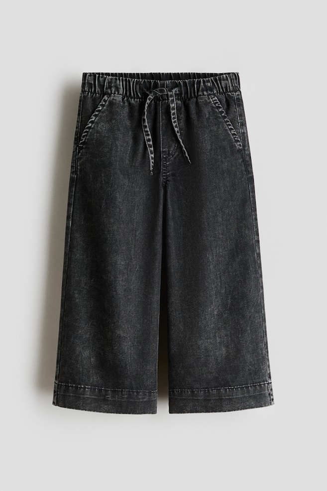 Wide-Leg Denim Joggers - Black/Dark denim blue/Light denim blue - 1