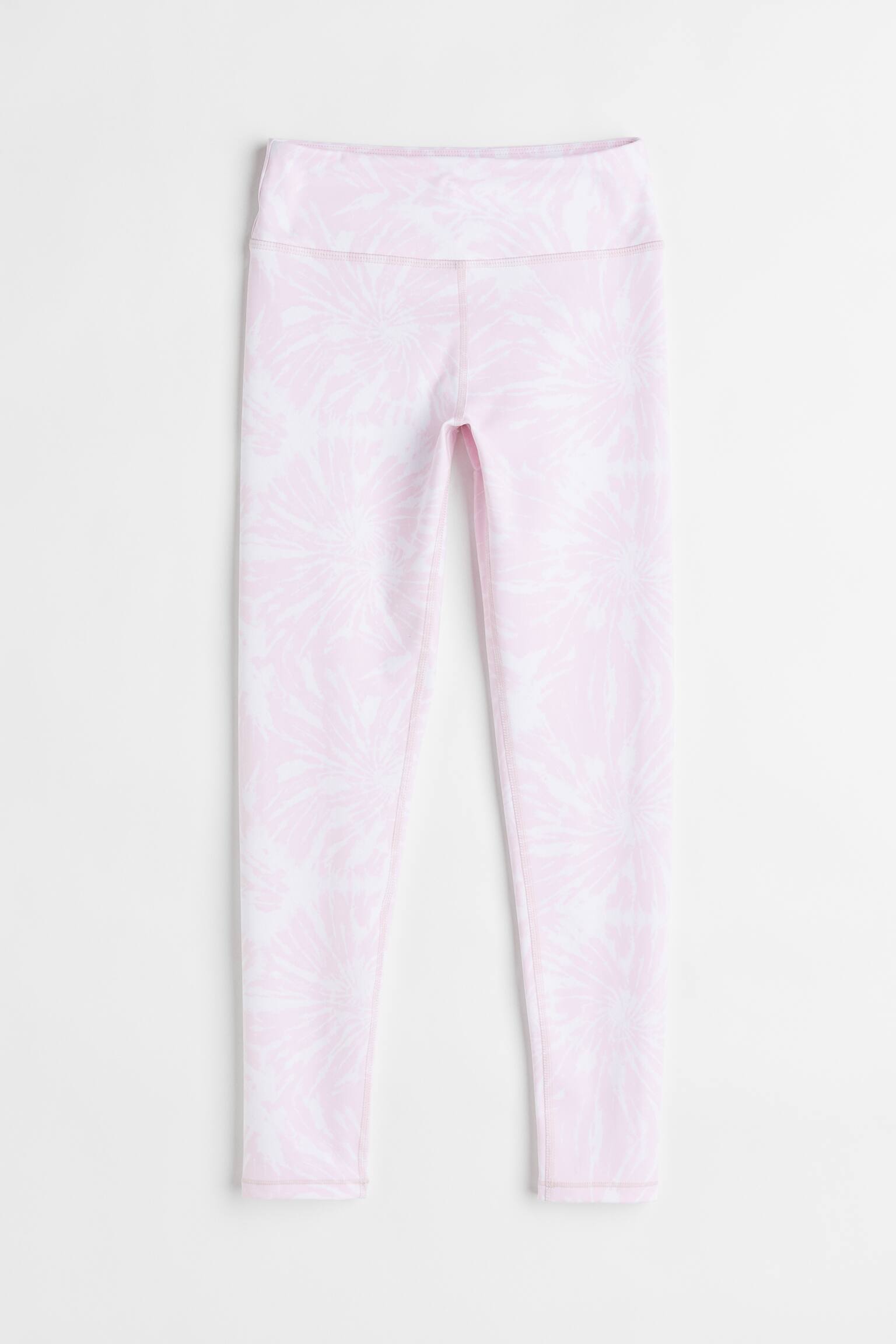 DryMove™ Sports leggings - White/Tie-dye