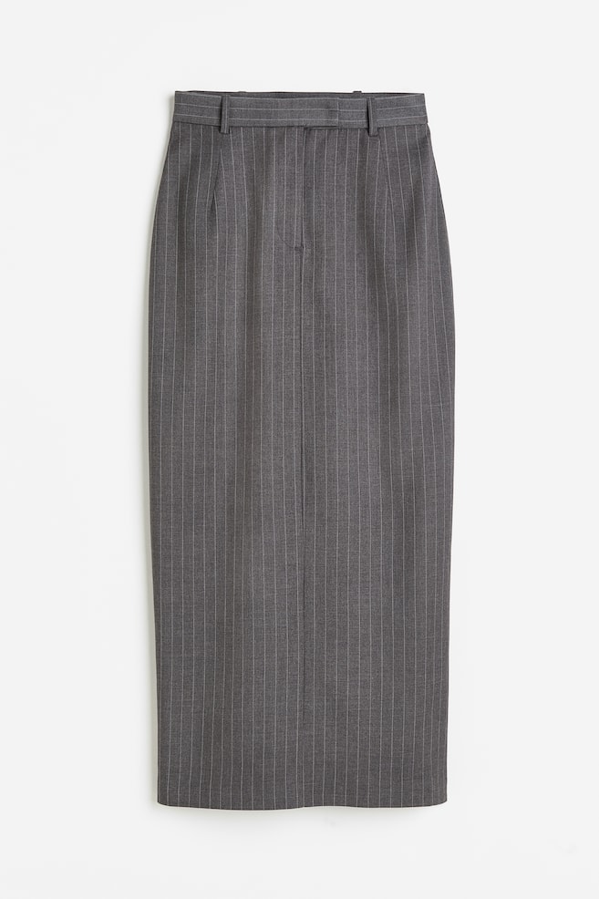 Twill pencil skirt - Grey/Pinstriped/Black - 2