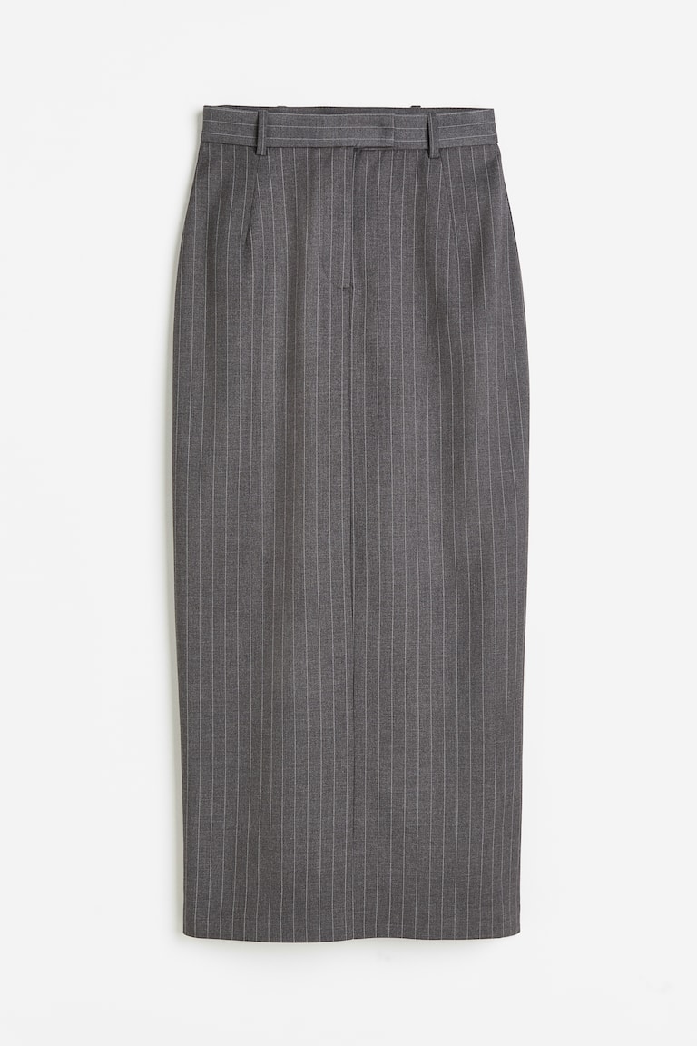 Twill Pencil Skirt Gray/pinstriped Ladies H&M US