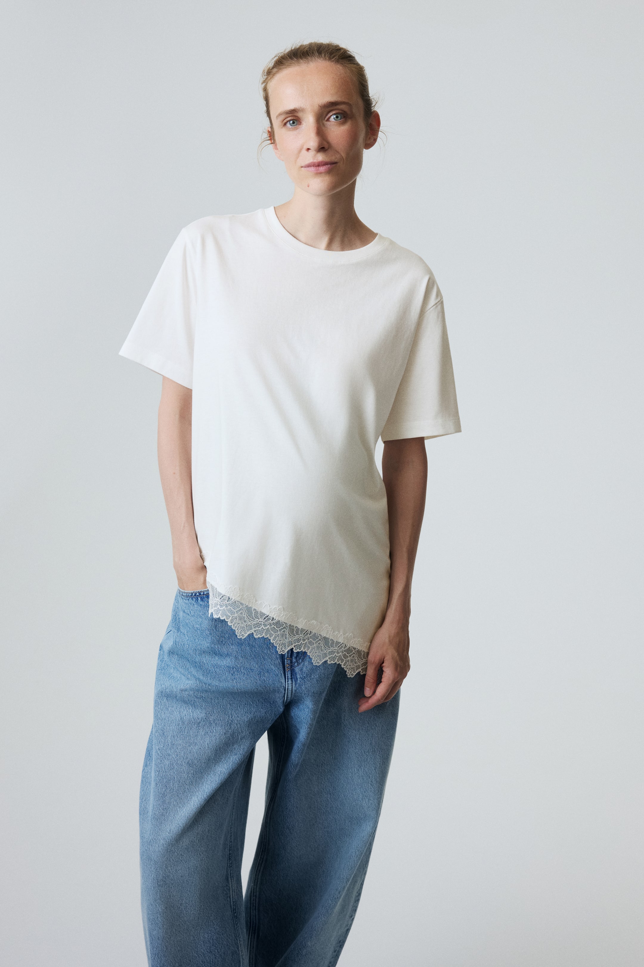 MAMA T-shirt avec dentelle