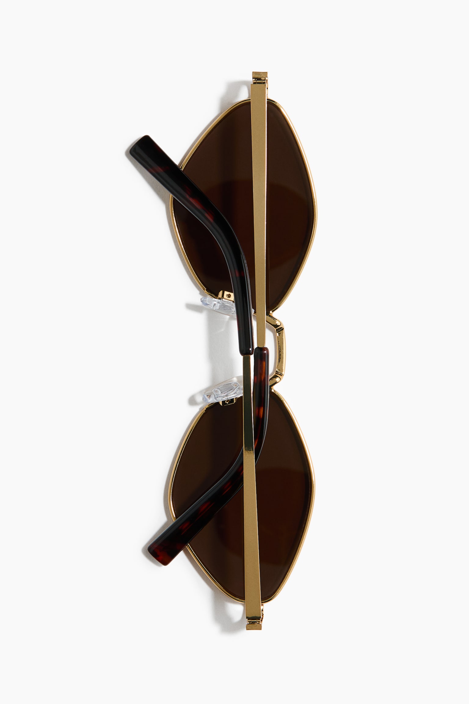 Овальні сонцезахисні окуляри - Темно-коричневий/Золотистий/чорний - 2