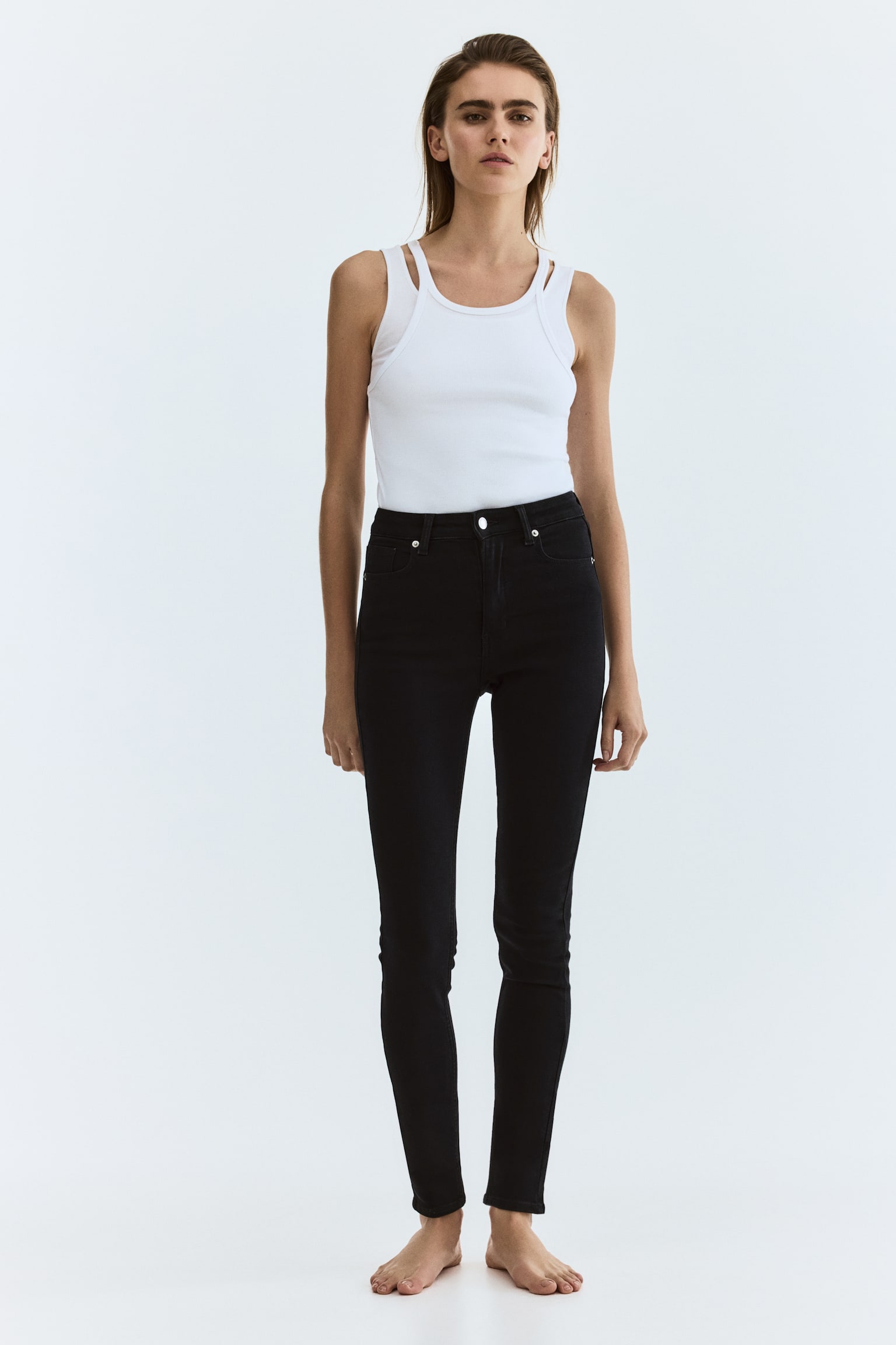Skinny High Jeans - Denimschwarz/Helles Denimblau/Dunkles Denimblau/Denimblau/Weiß/Schwarz/Schwarz - 4