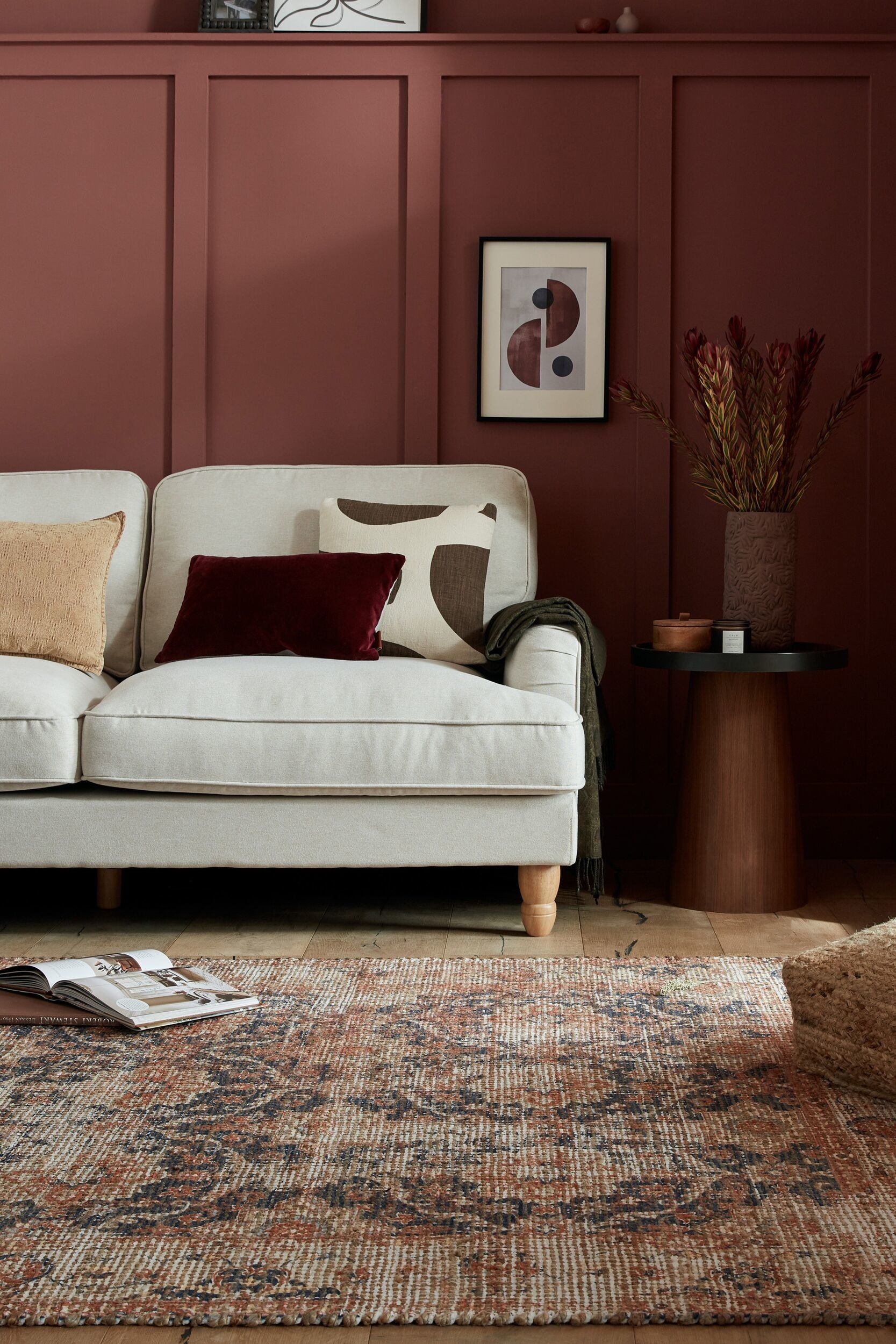 Tappeto Vintage In Misto Iuta Miley - Blu