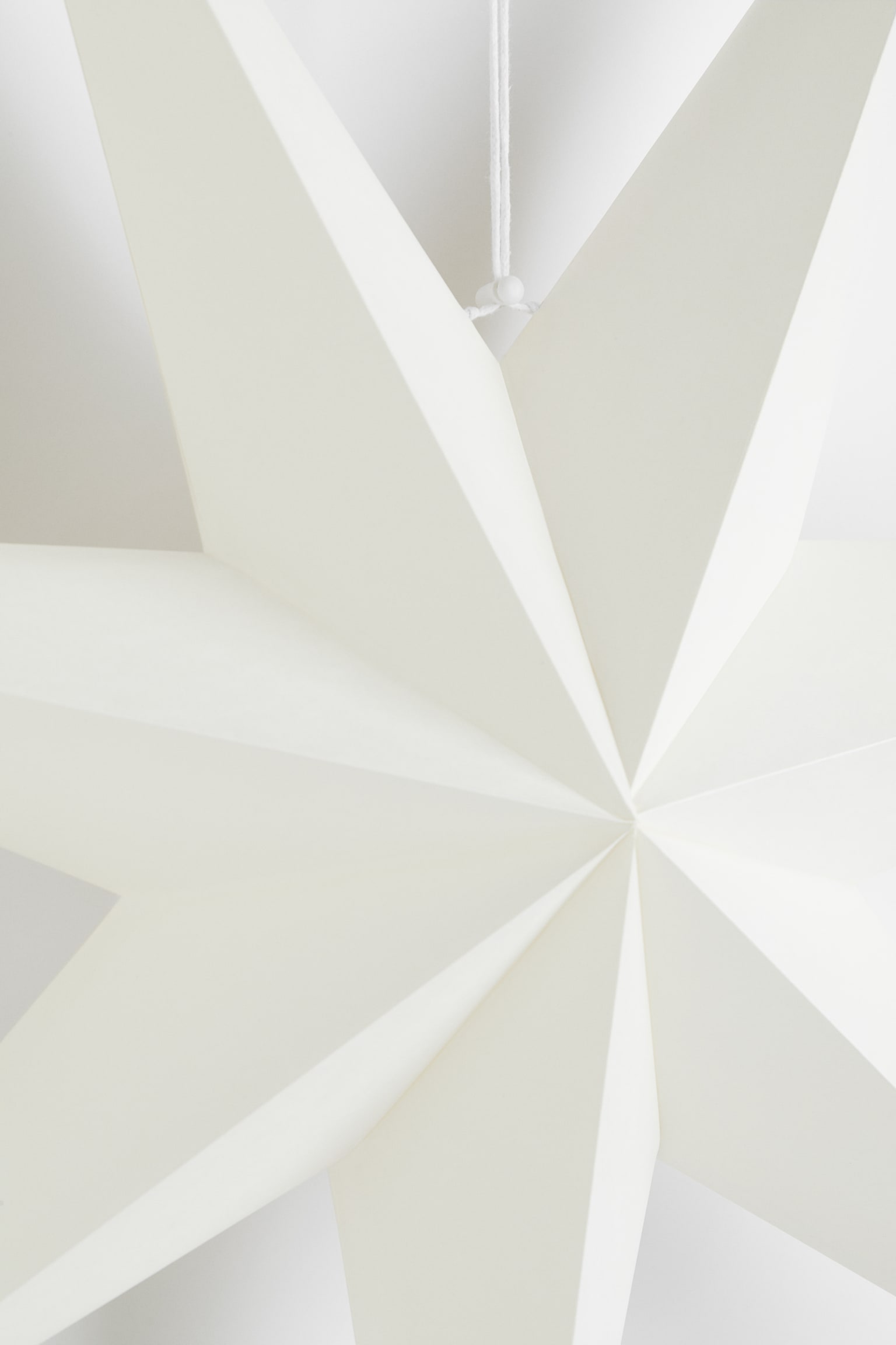 Plain series large paper star - White/Light dusty beige - 3