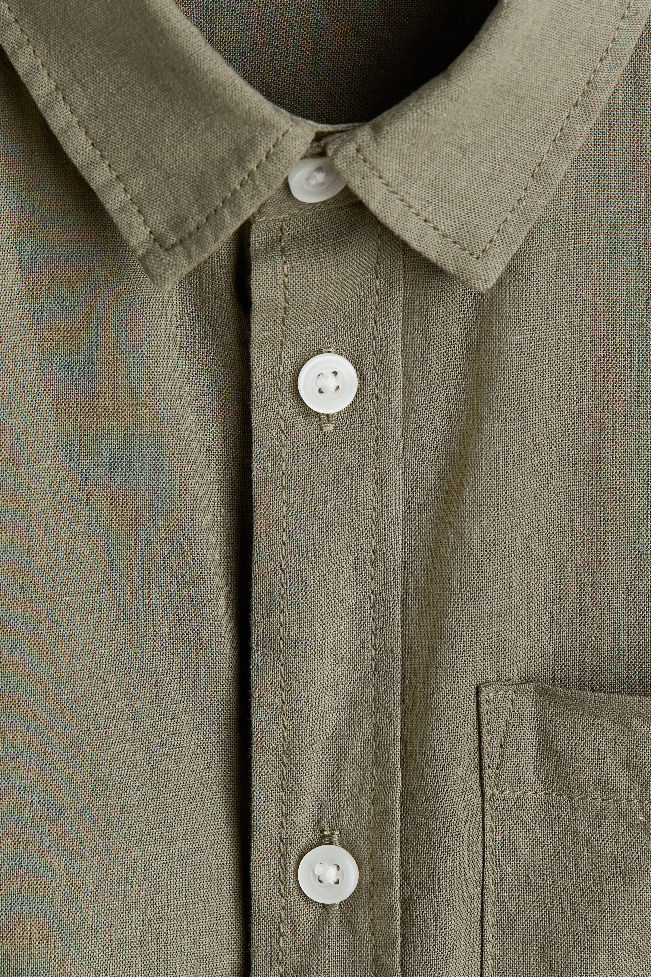 Linen-Blend Shirt
