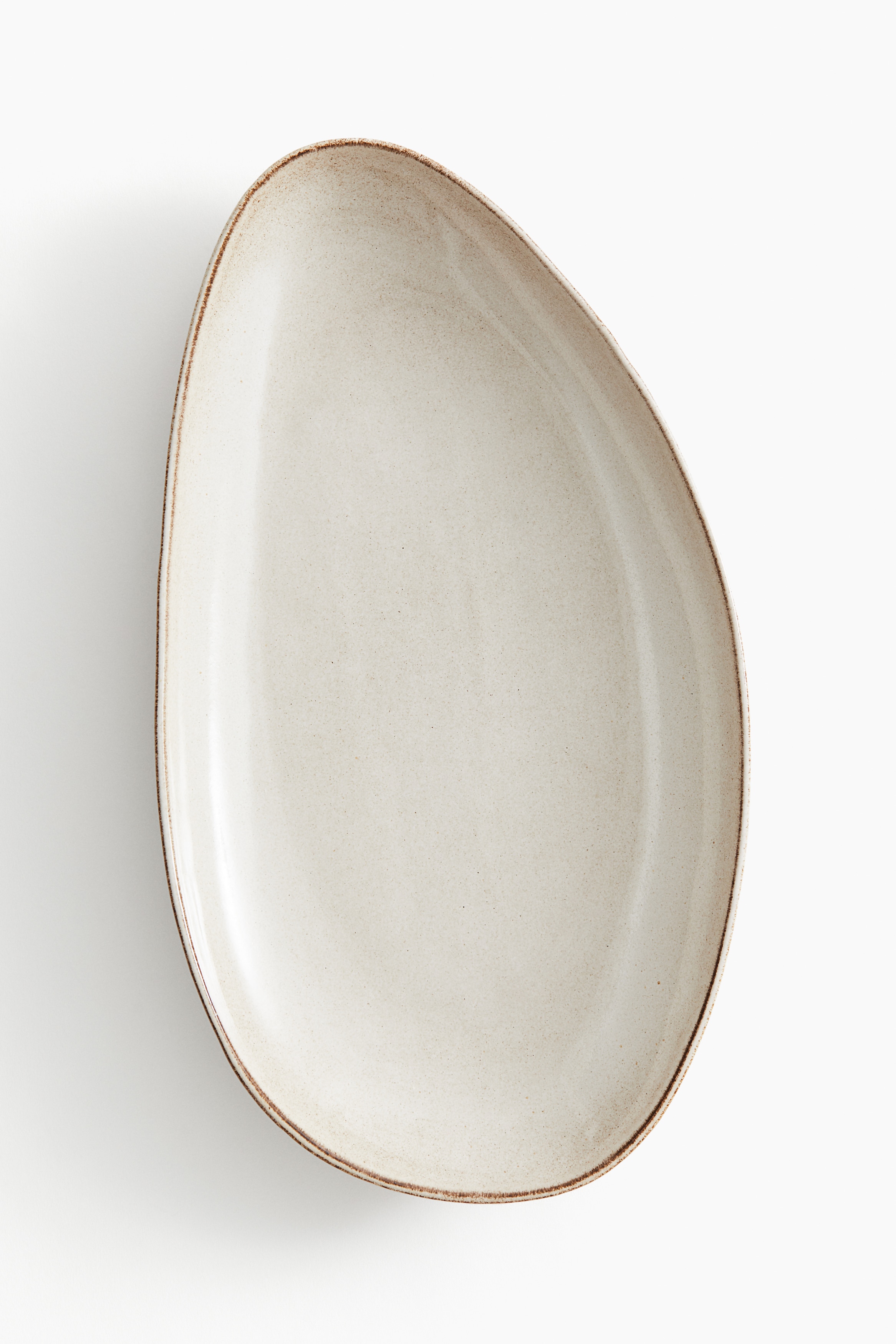 Large stoneware serving dish - Beige