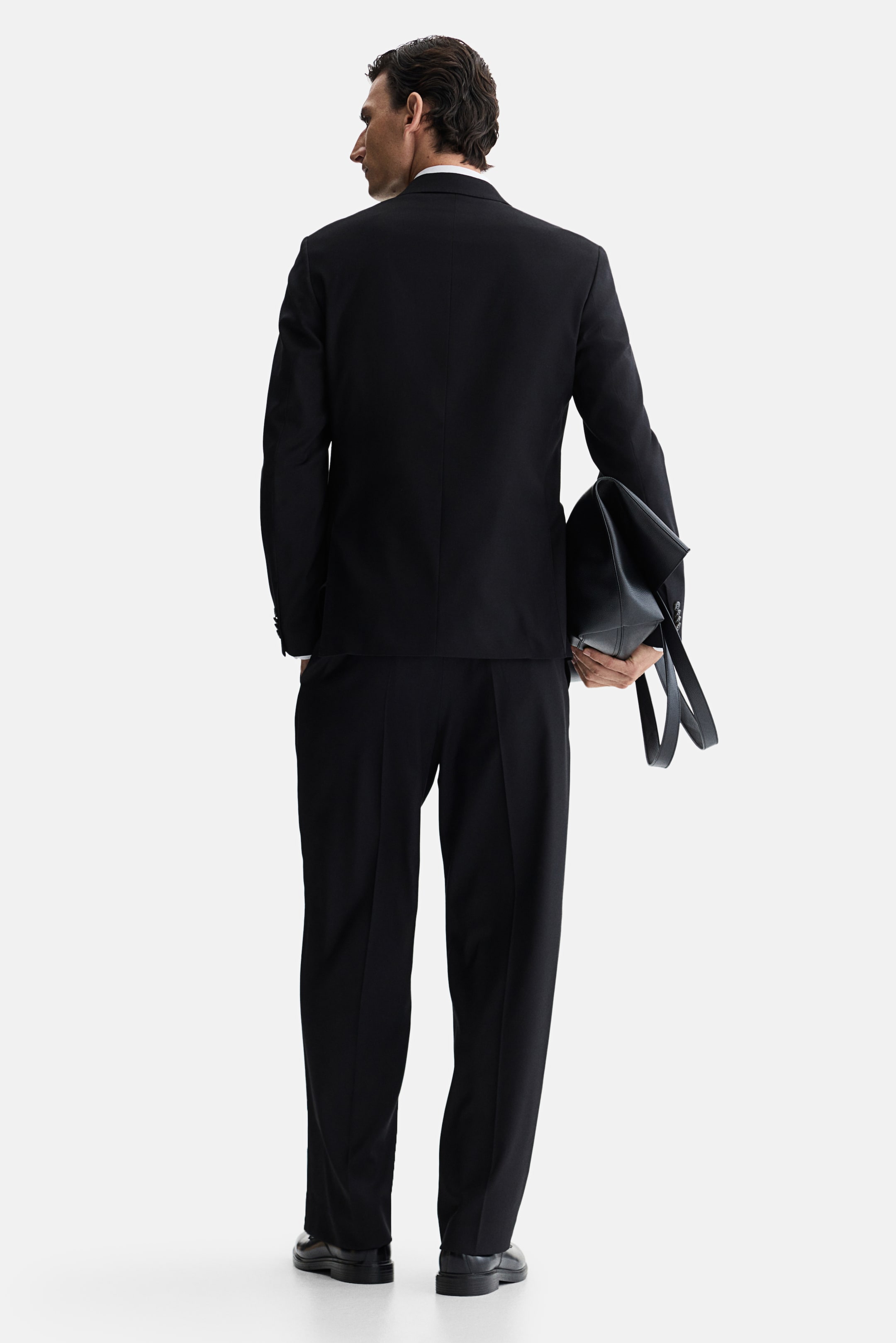 拡大画像を表示: レギュラーフィット テーラードパンツ - ブラック - Men | H&M JP 5