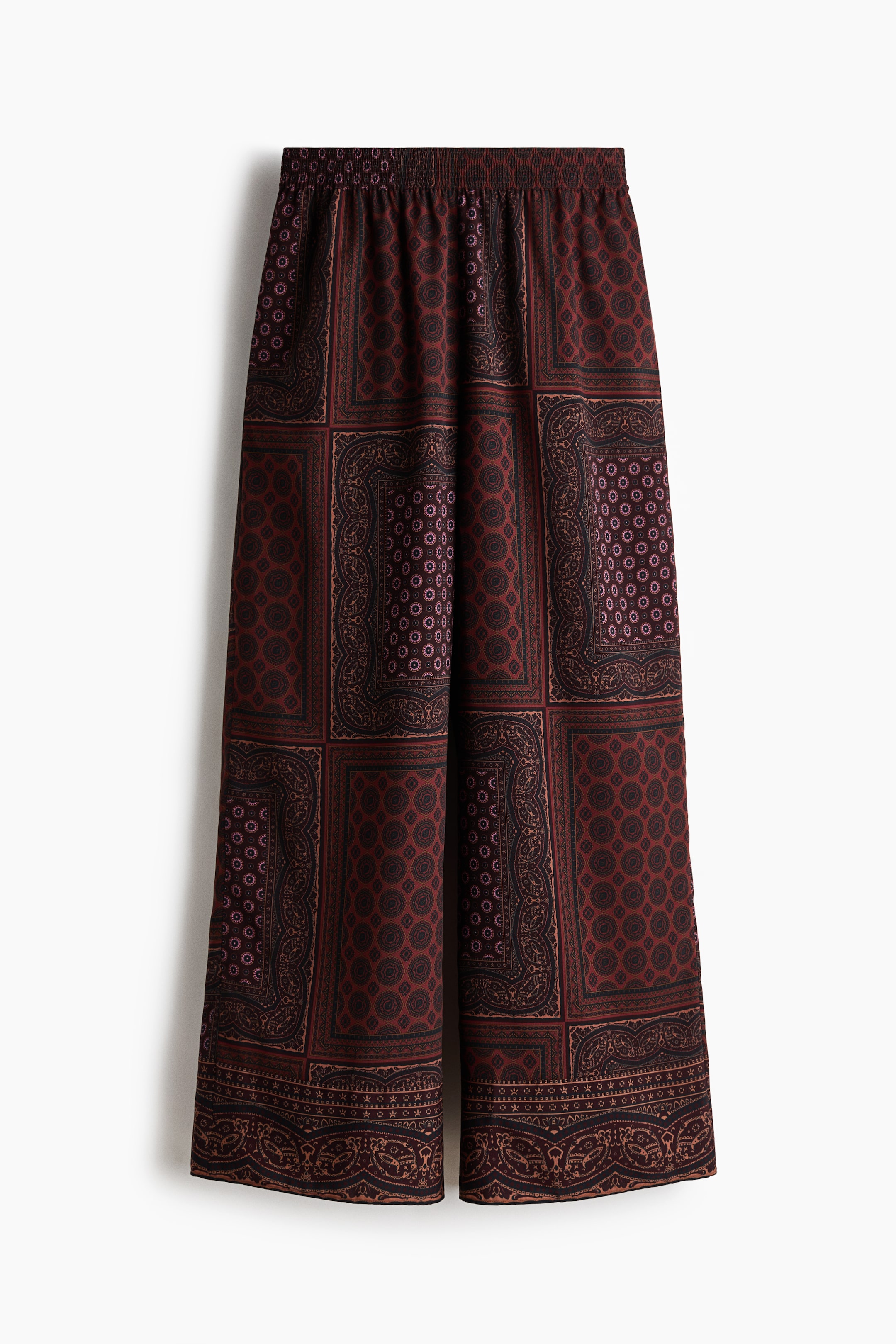 View larger image: Pull-on trousers - Burgundy/Patterned - Ladies | H&M GB 1