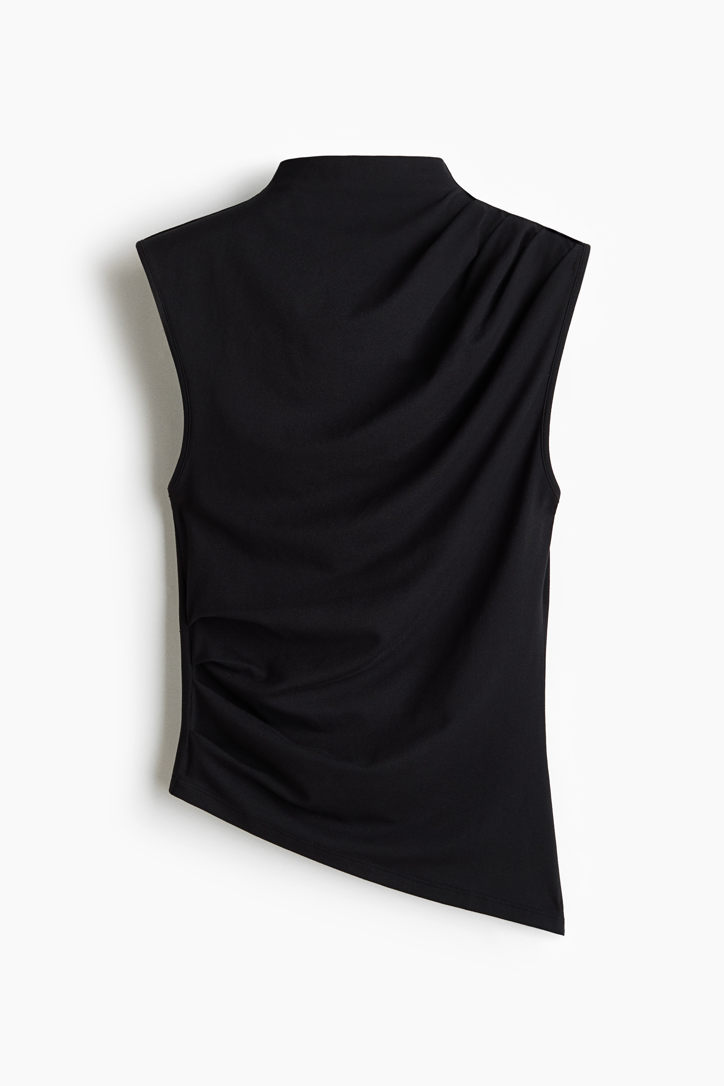 Draped asymmetric top - Black/Burgundy/Mole