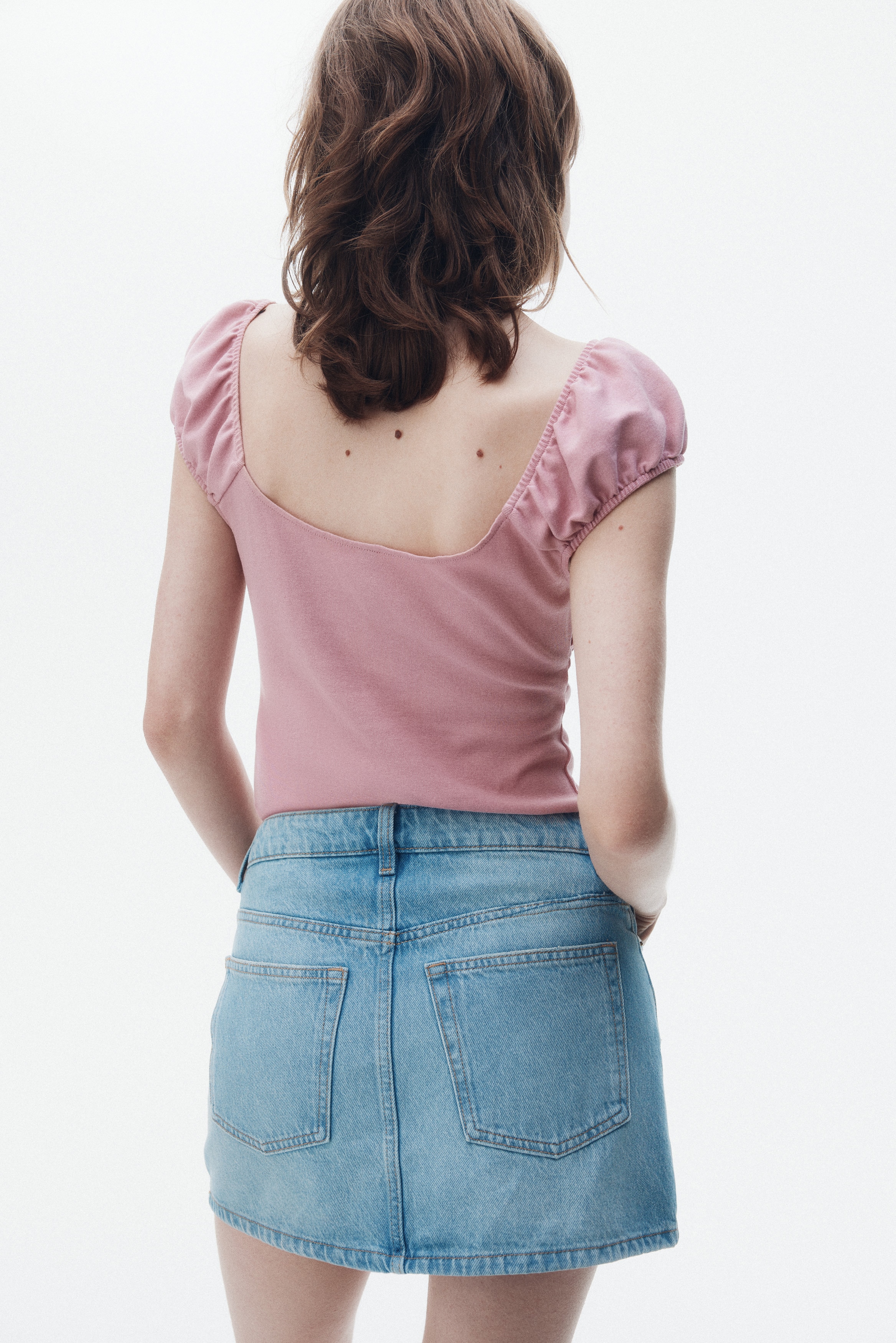 Drawstring-detail top