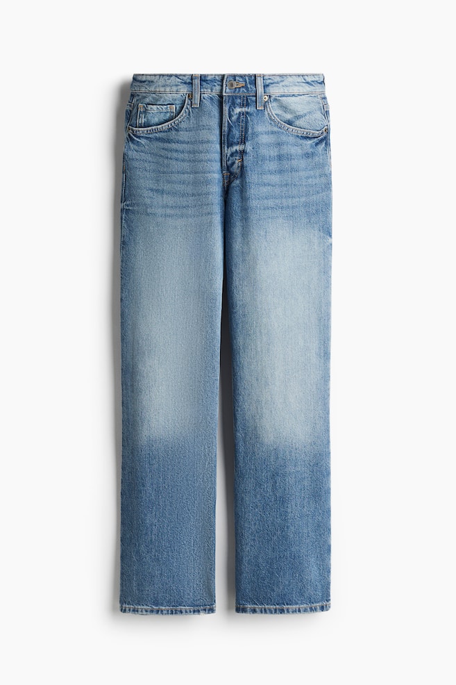 Straight Regular Jeans - Açık kot mavisi/Açık kot mavisi/Beyaz - 1