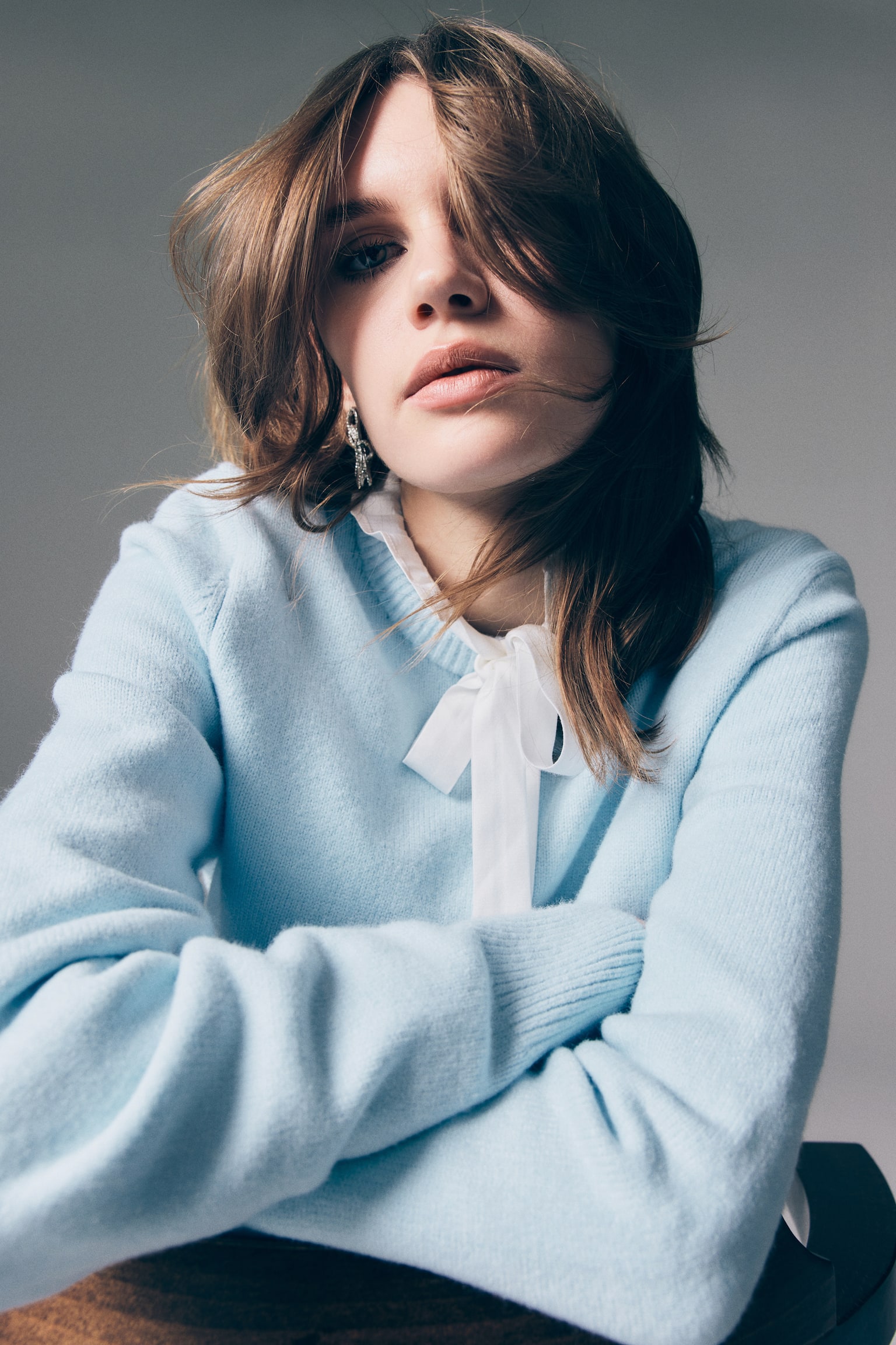 Jumper - Light blue/Light yellow/Light grey marl - 1