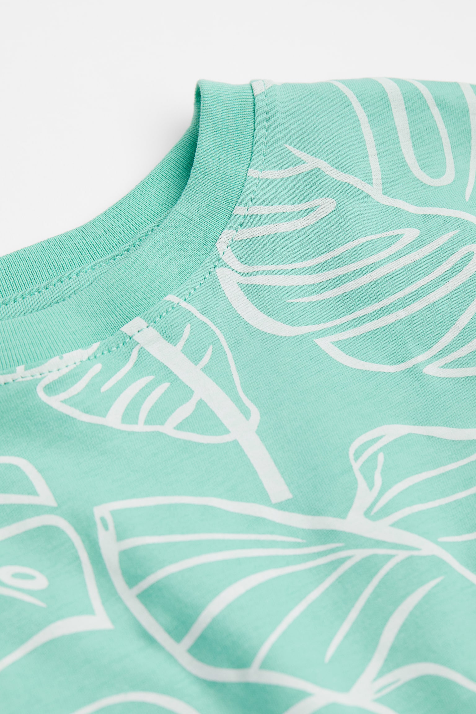 Oversize Tee - Turquoise/Leaves/White/Erling’s Surf Store - 2