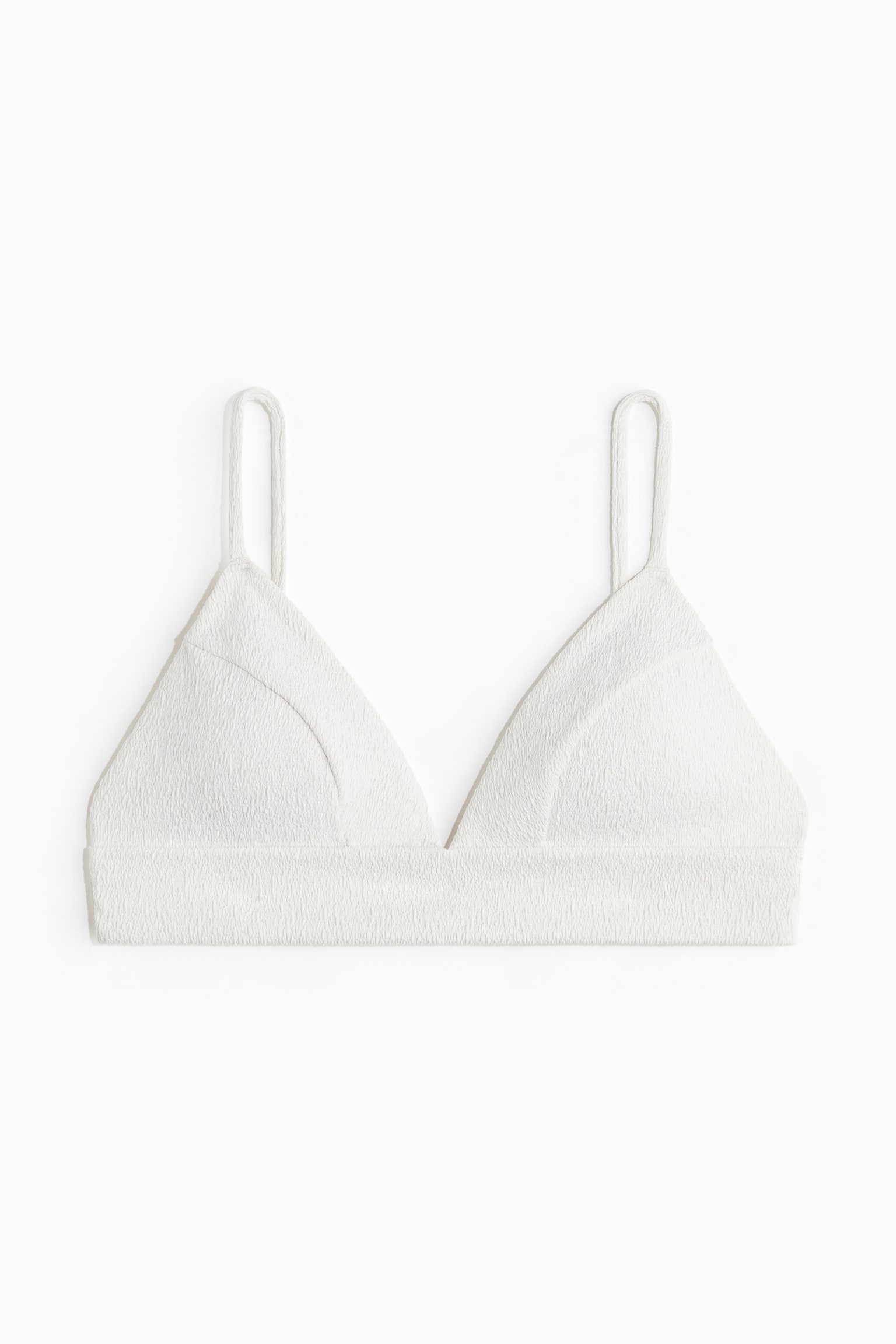 Padded triangle bikini top - White/Black - 2