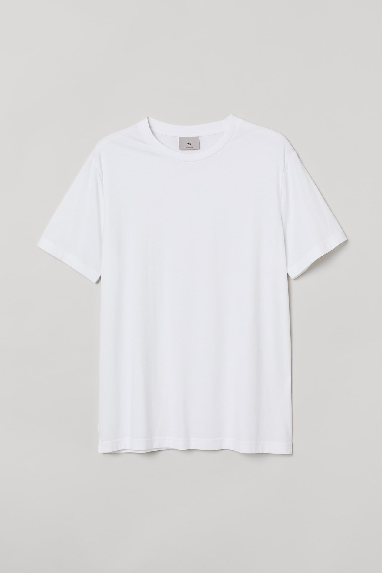 Regular Fit Pima Cotton T-shirt - Round Neck - Short sleeve - White ...