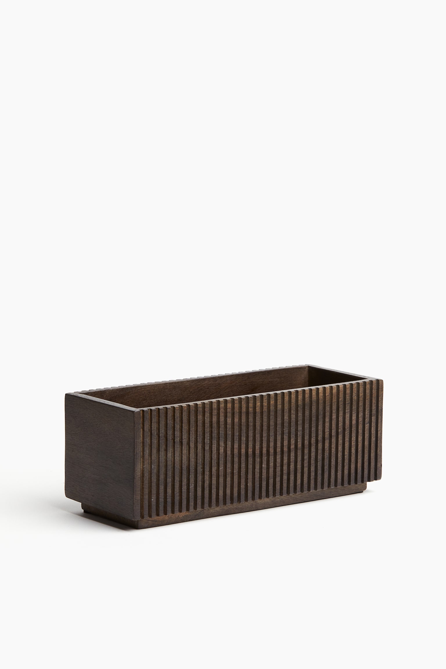 Wooden storage box - Dark brown - 1