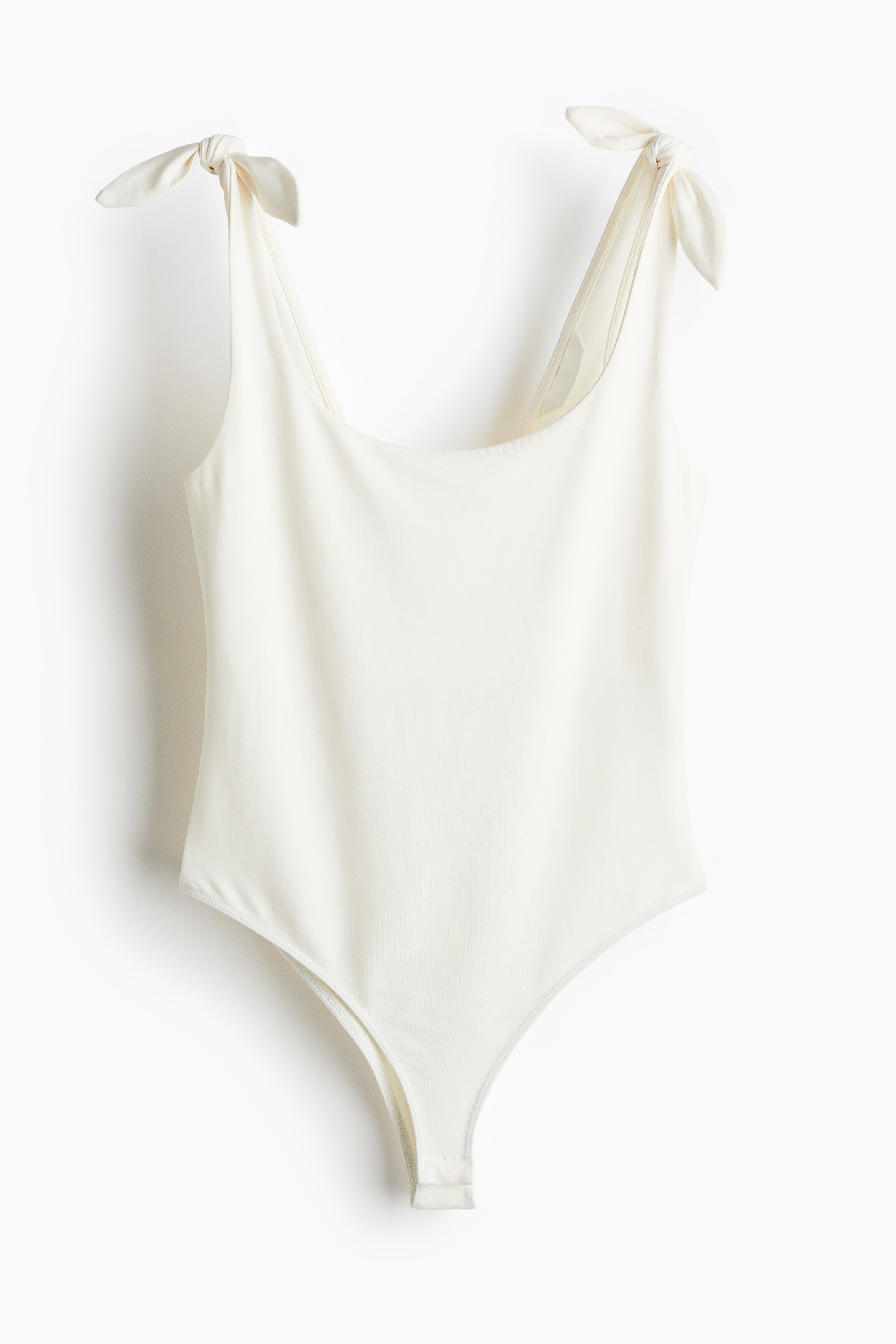 Ladies - Cream Tie-strap body - Size: L  - H&M