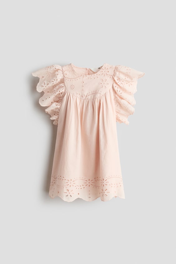 Детские платья H&M Dress with Eyelet Embroidery