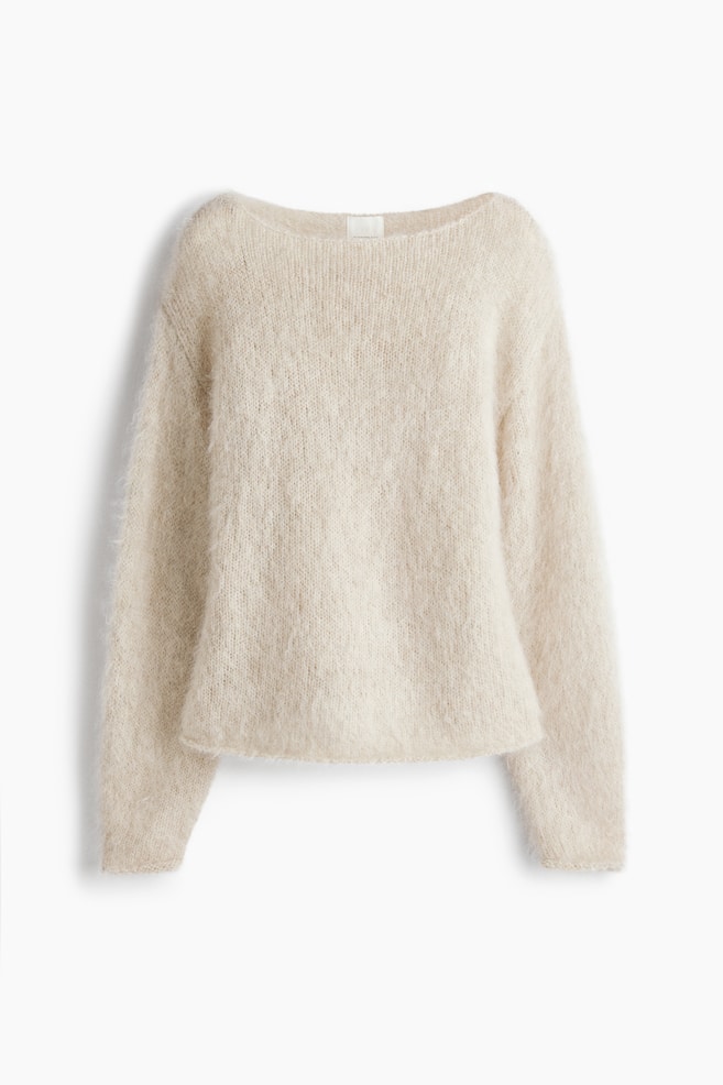 Pullover aus Mohairmix - Hellbeige - 1