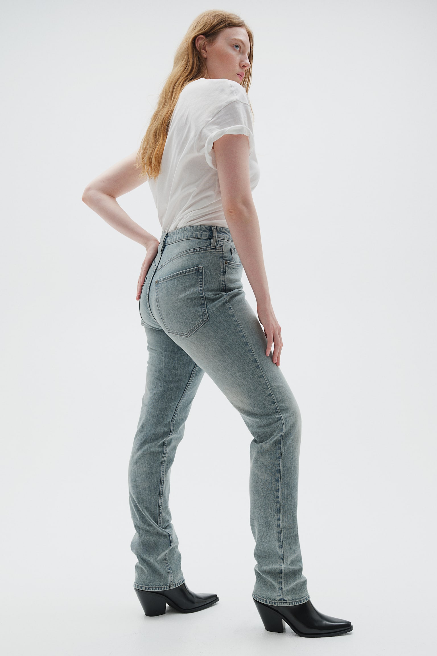 Curvy Fit Slim High Jeans - Light denim blue/Dark denim blue/Black/Dark denim blue/Pale denim blue/Grey/Black - 1