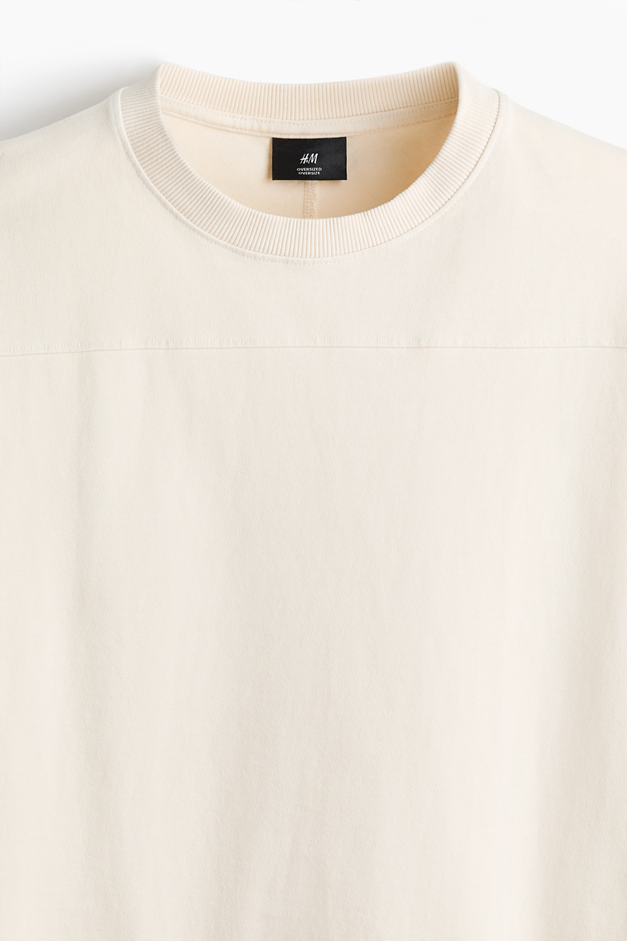 View larger image: Oversized Fit Boxy t-shirt - Cream - Men | H&M SG 5