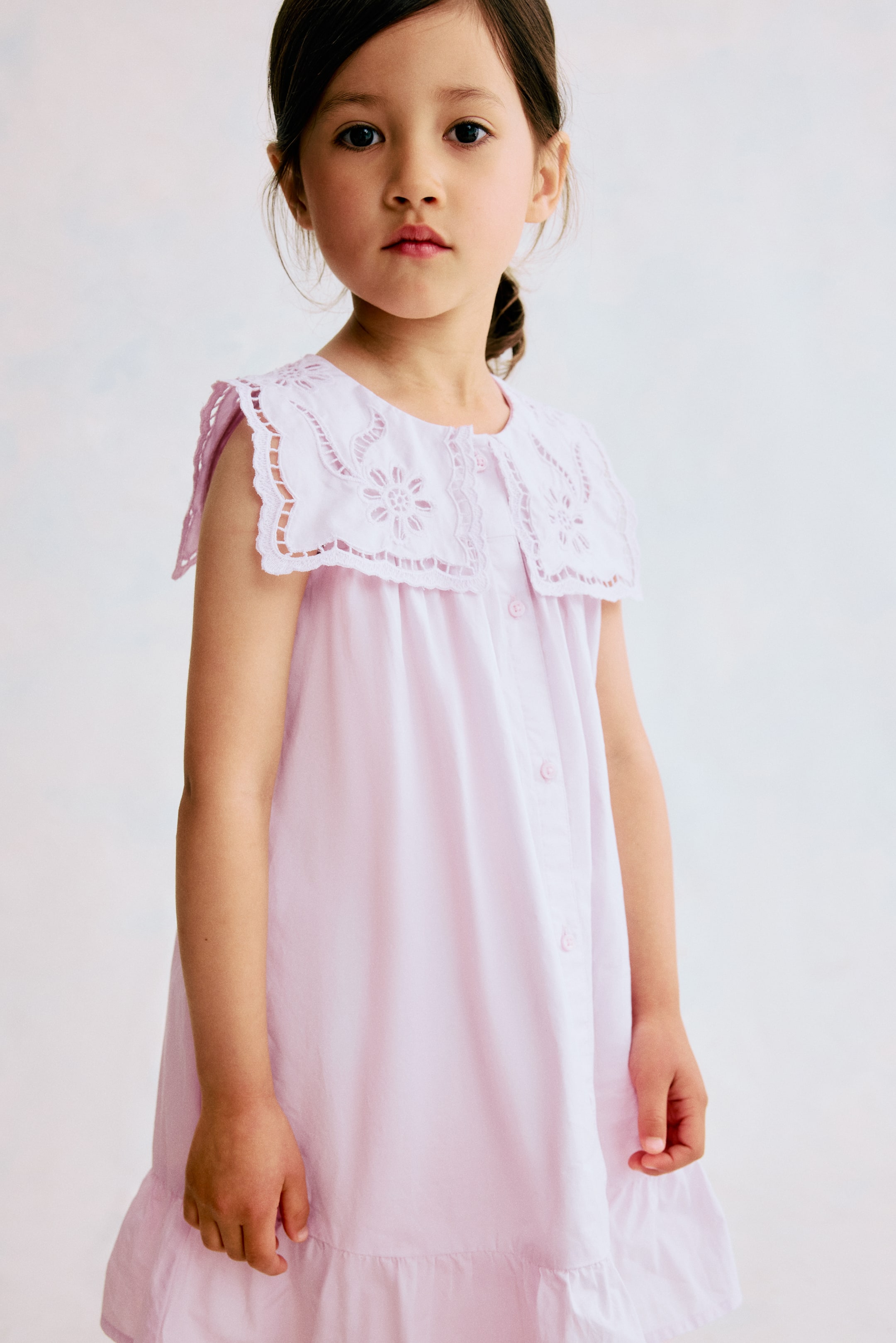 Детские платья H&M Cotton Dress with Sailor Collar — фото 3