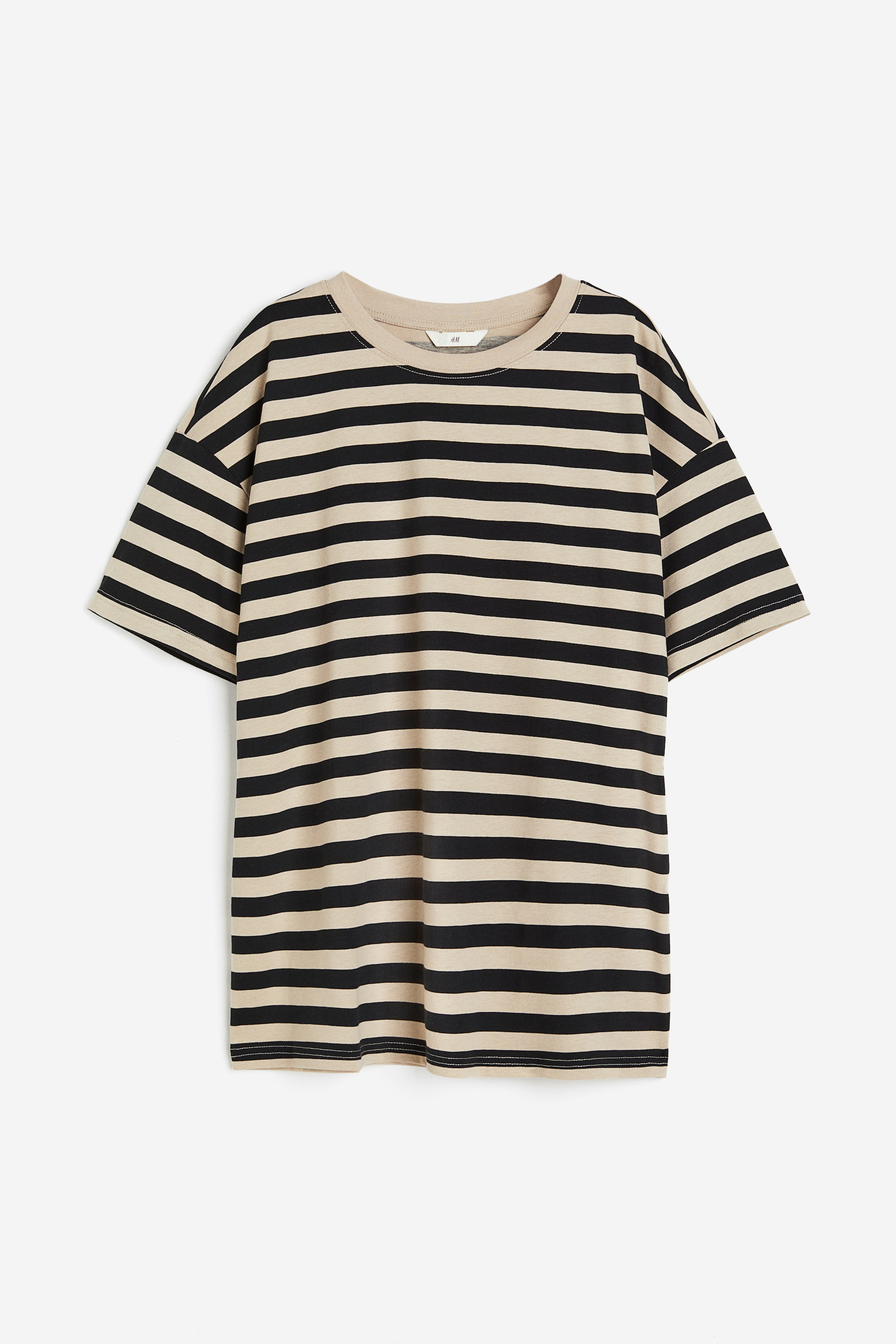 View larger image: Printed T-shirt - Beige/black striped - Ladies | H&M US 1