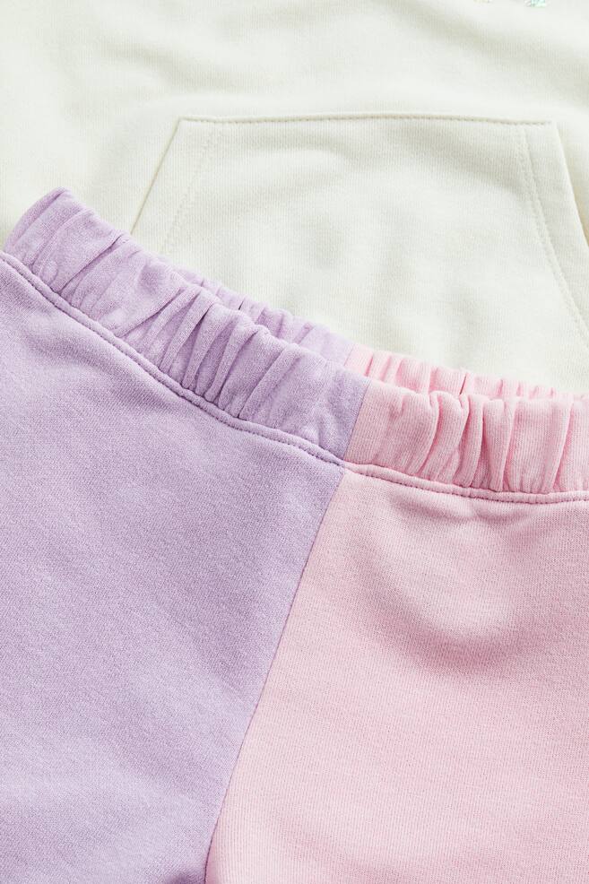 2-piece sweatshirt set - Natural white/Creative/Light pink - 4