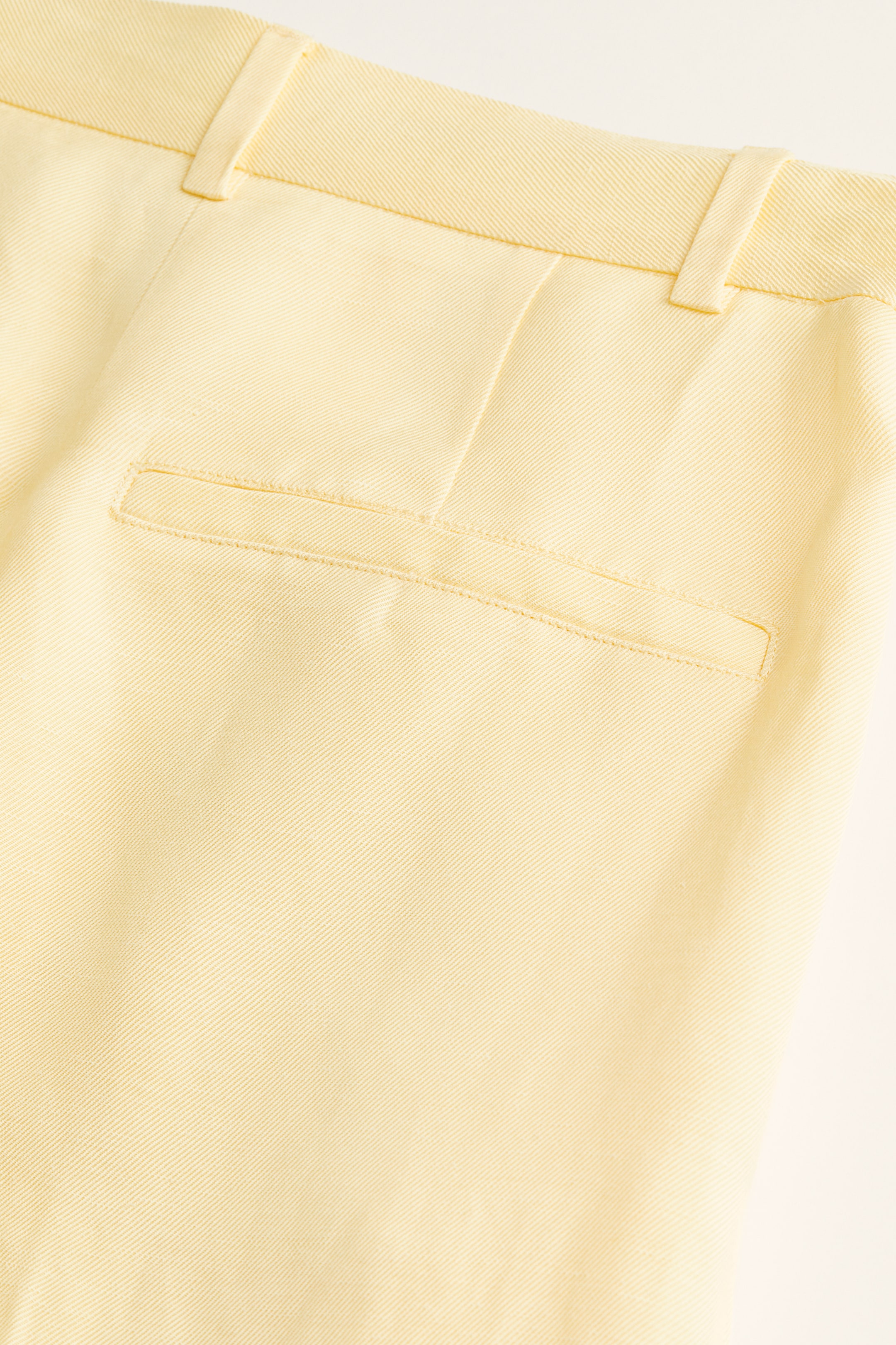 Linen-blend tailored trousers - Regular waist - Long - Pale yellow ...