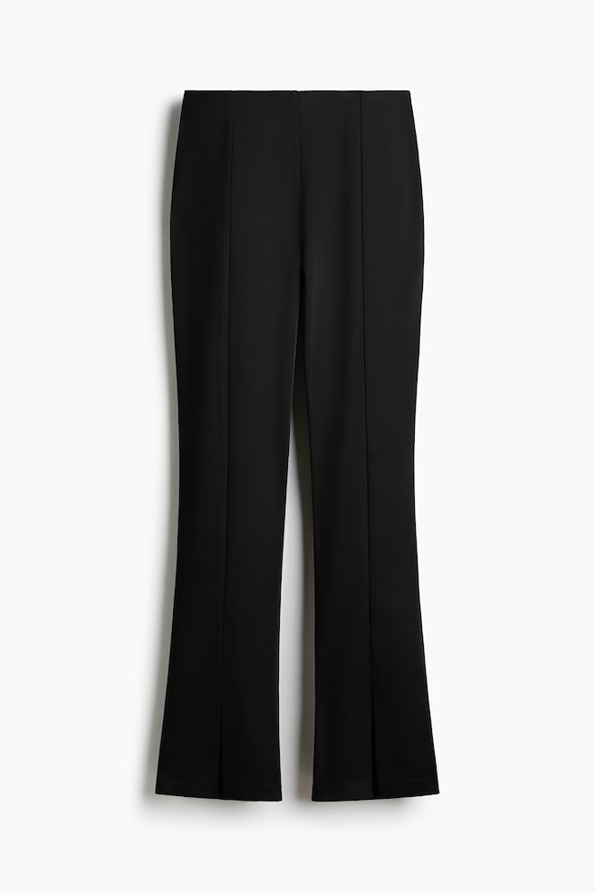 Bootcut satin trousers - Black - 1