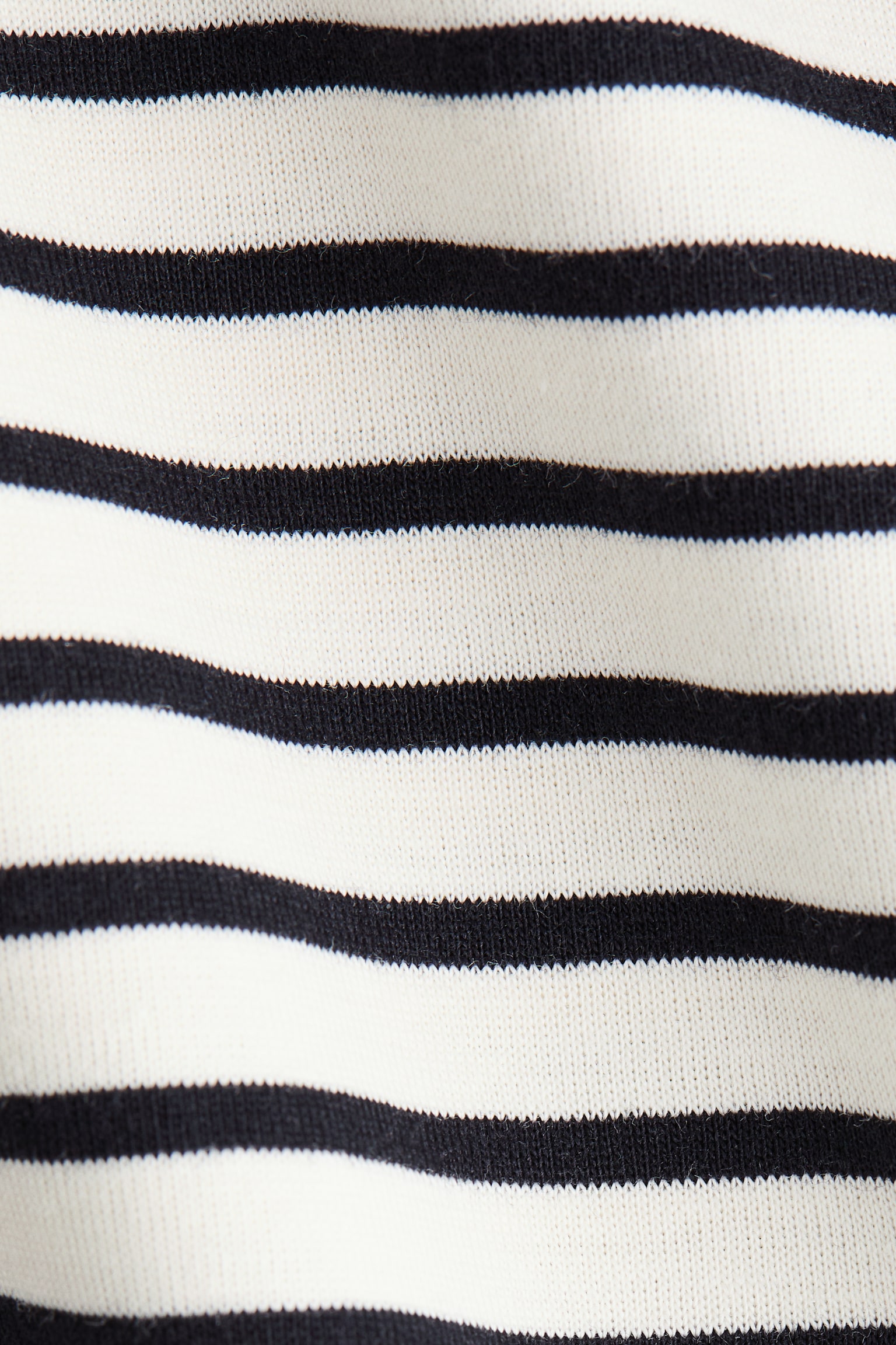Женская футболка H&M Cotton Interlock, цвет: Кремовый / Полосатый — фото 6