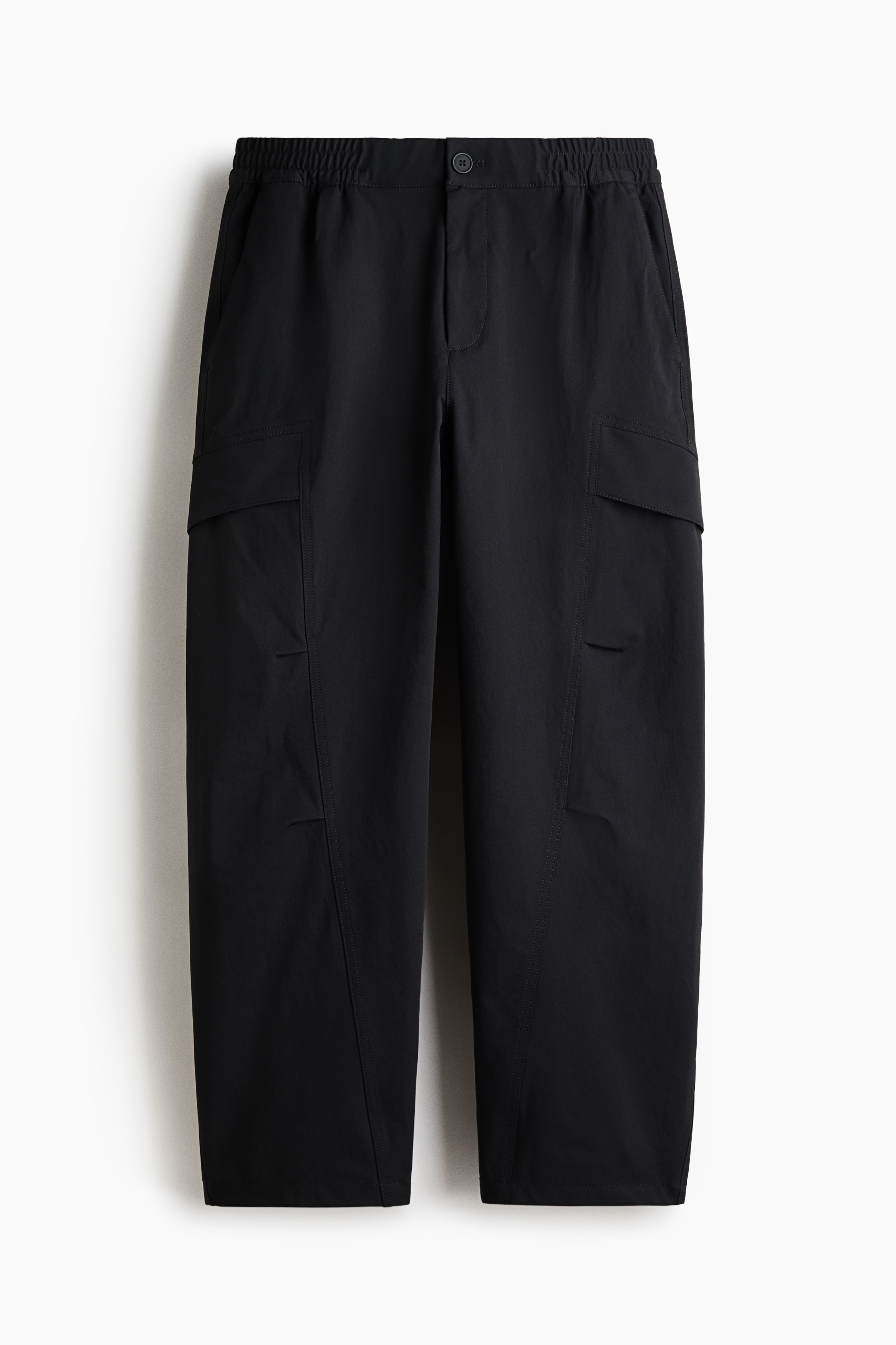 ルーズフィット カーゴパンツ - ブラック/ベージュ