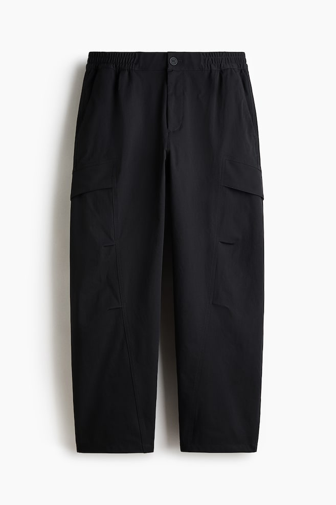 Loose Fit Cargo trousers - Black/Beige - 1