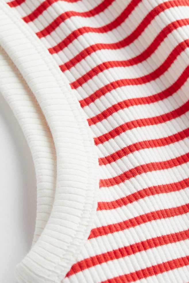 Ribbed vest top - White/Red striped/White/Black striped/White/Seashell/White/Yellow striped/dc/dc - 6