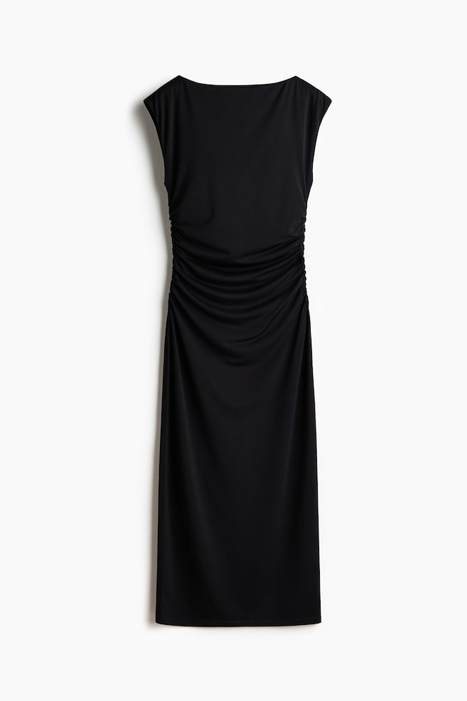 Cap-sleeved dress - Black/Cream/Polka dot/Cream/Zebra print/Black/Spotted/Dark brown/Mustard yellow/Dark brown - 1